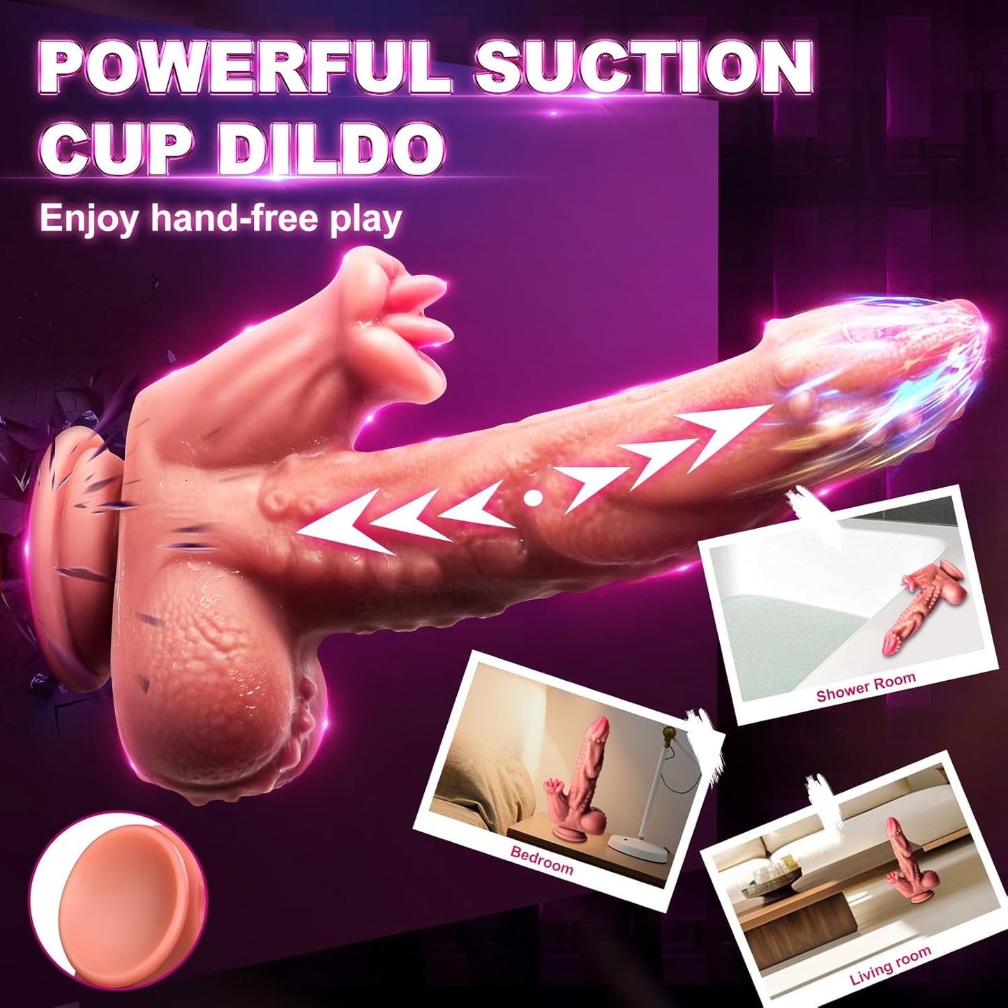 OctoRipple 6-in-1 Monster Tentacle Thrusting Dildo | Fantasy Vibrator, Heating, Remote Control-3