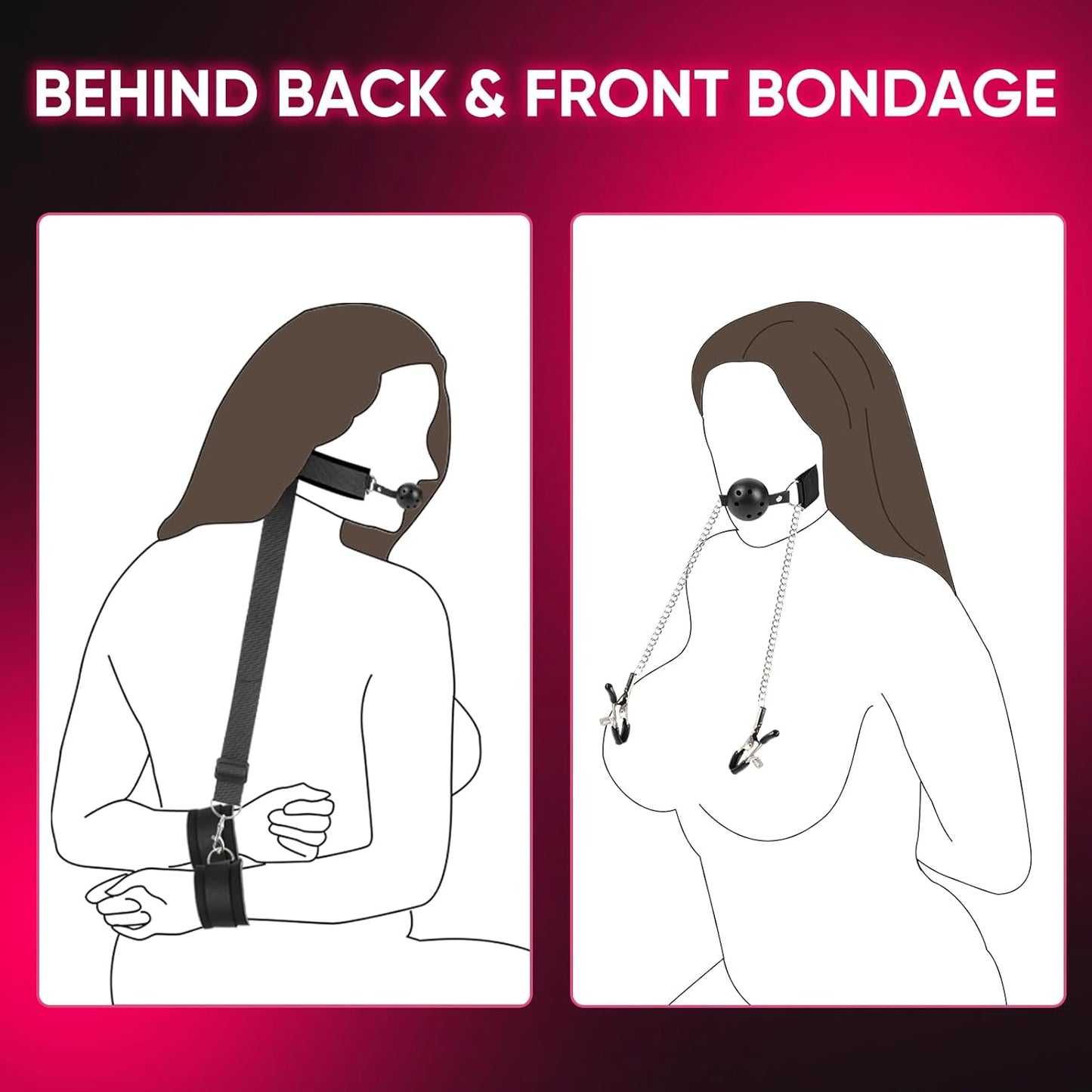 Front & Back BDSM Bondage Restraints-2