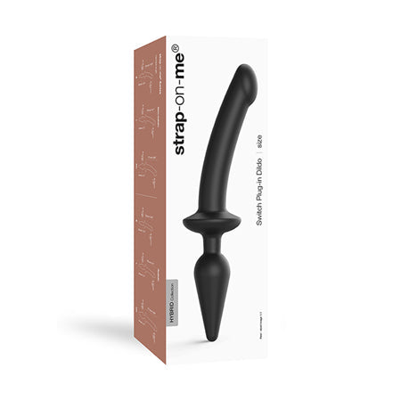 Strap-On-Me Hybrid Collection Switch Plug-In Dual-Ended Dildo & Plug Black S-0