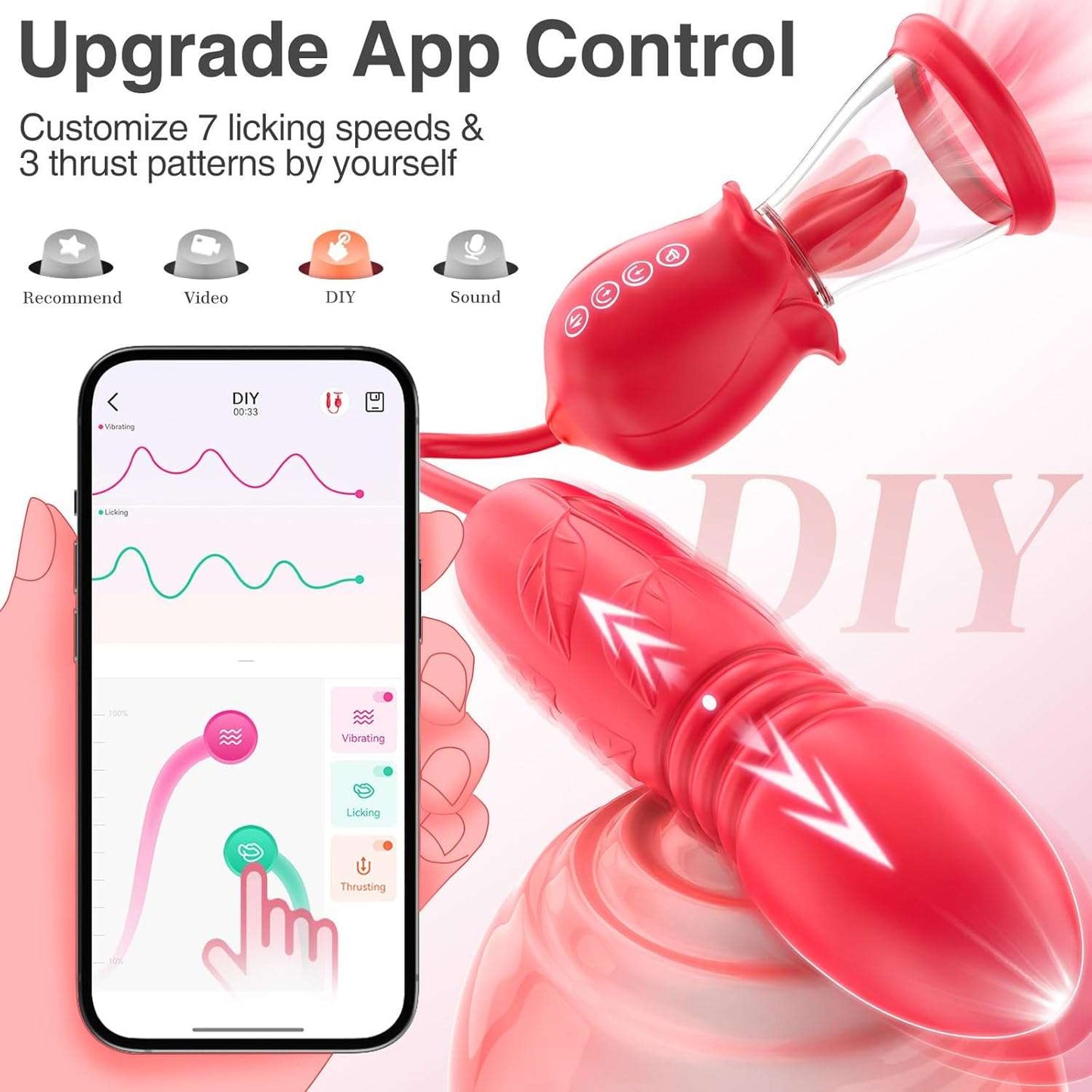 RoseBloom Clit Suction Dildo Vibrator-1
