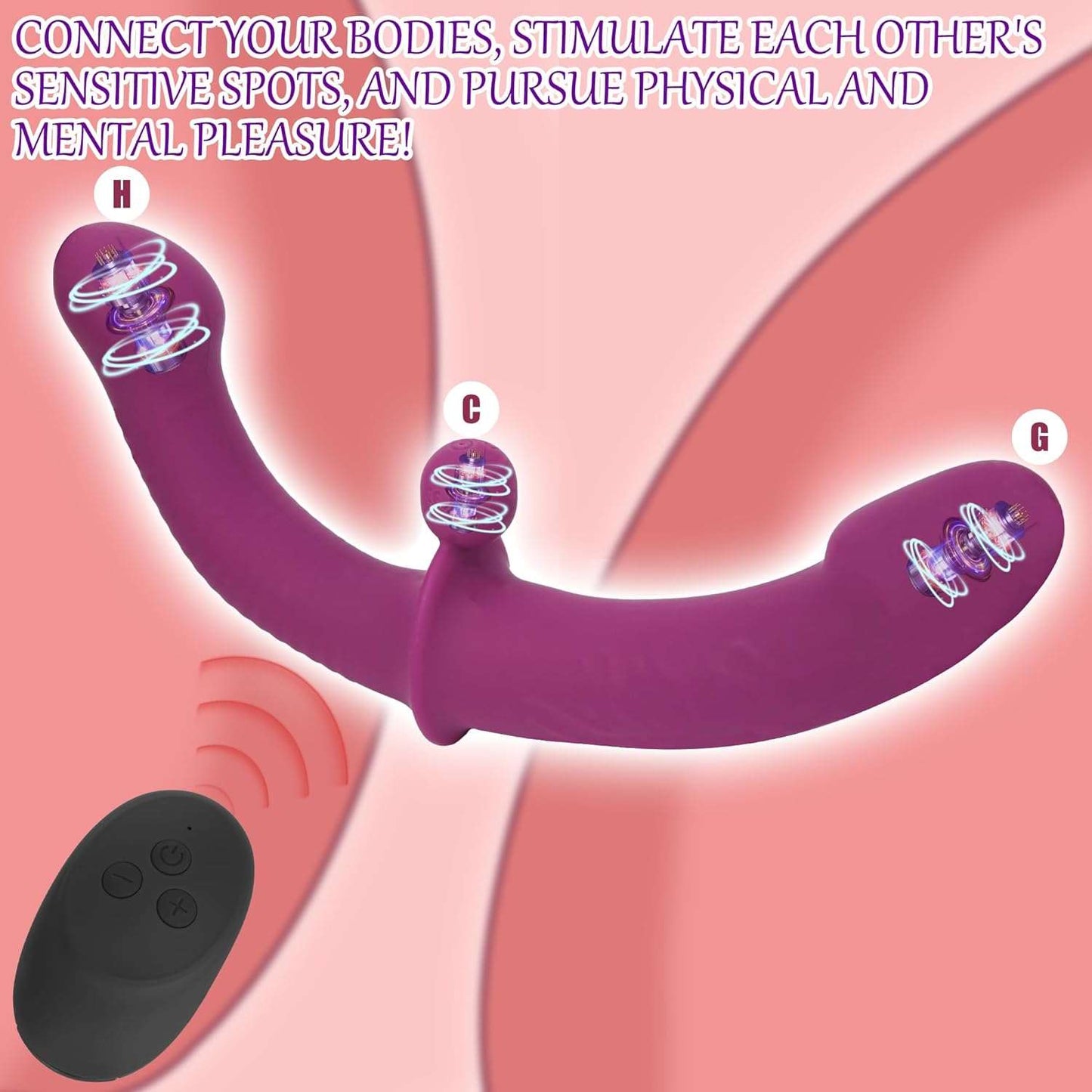SymphonyVibe Dual Ended Remote Control Dildo Vibrator-2