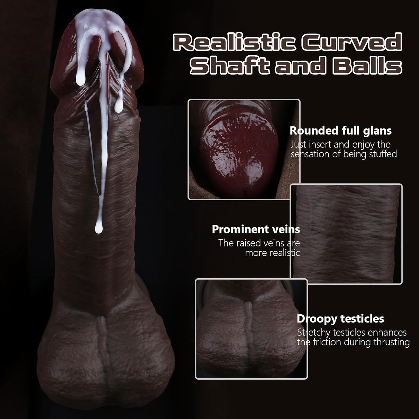 ThickForce Ebony Silicone Dildo-1
