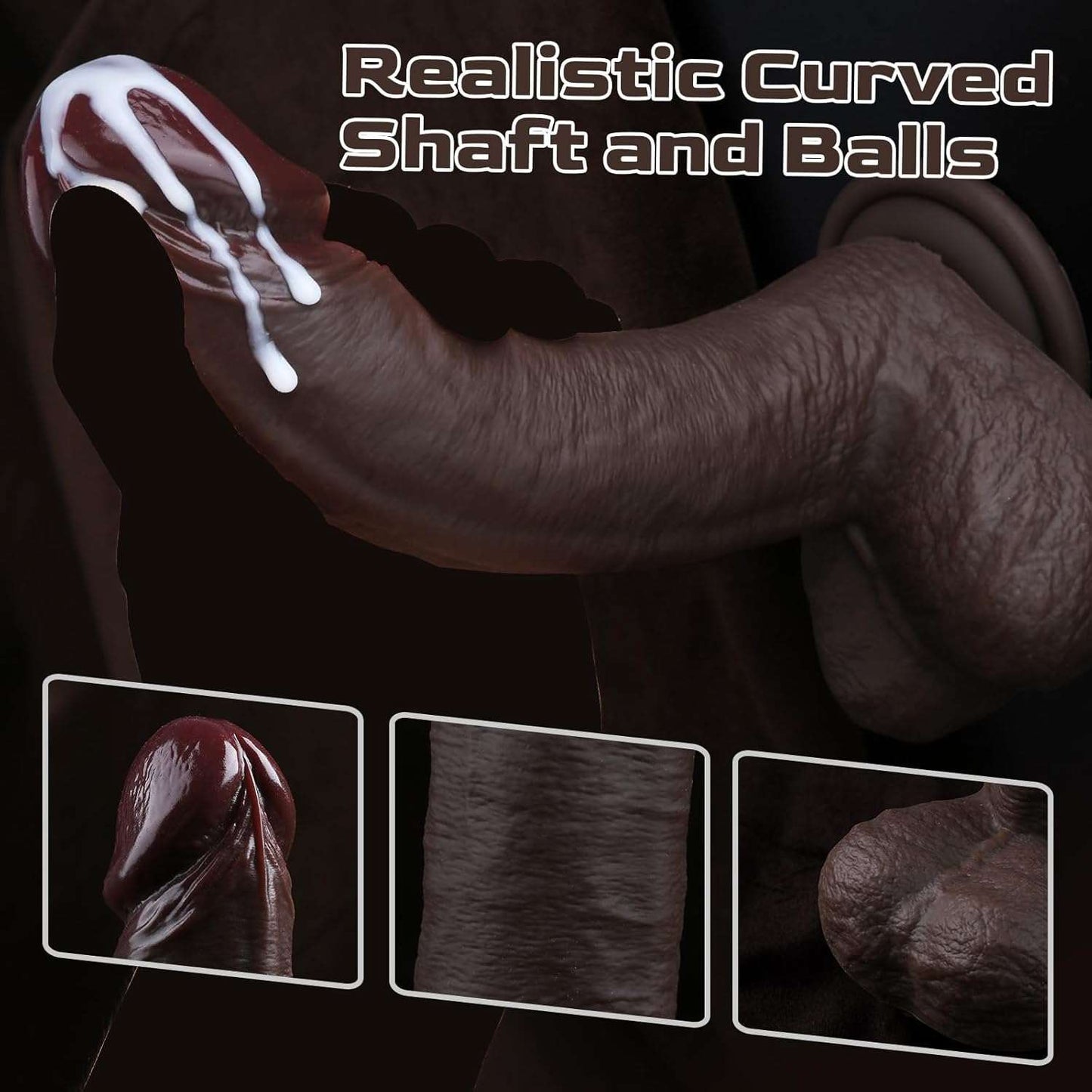 ThickForce Ebony Silicone Dildo-3