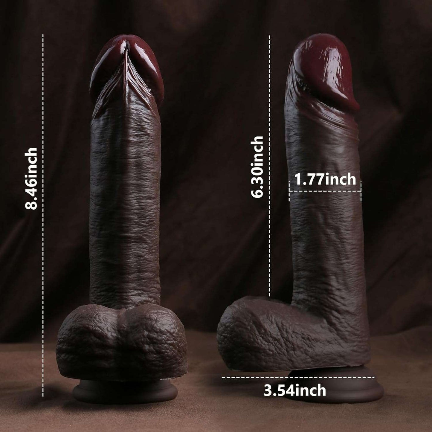 ThickForce Ebony Silicone Dildo-4