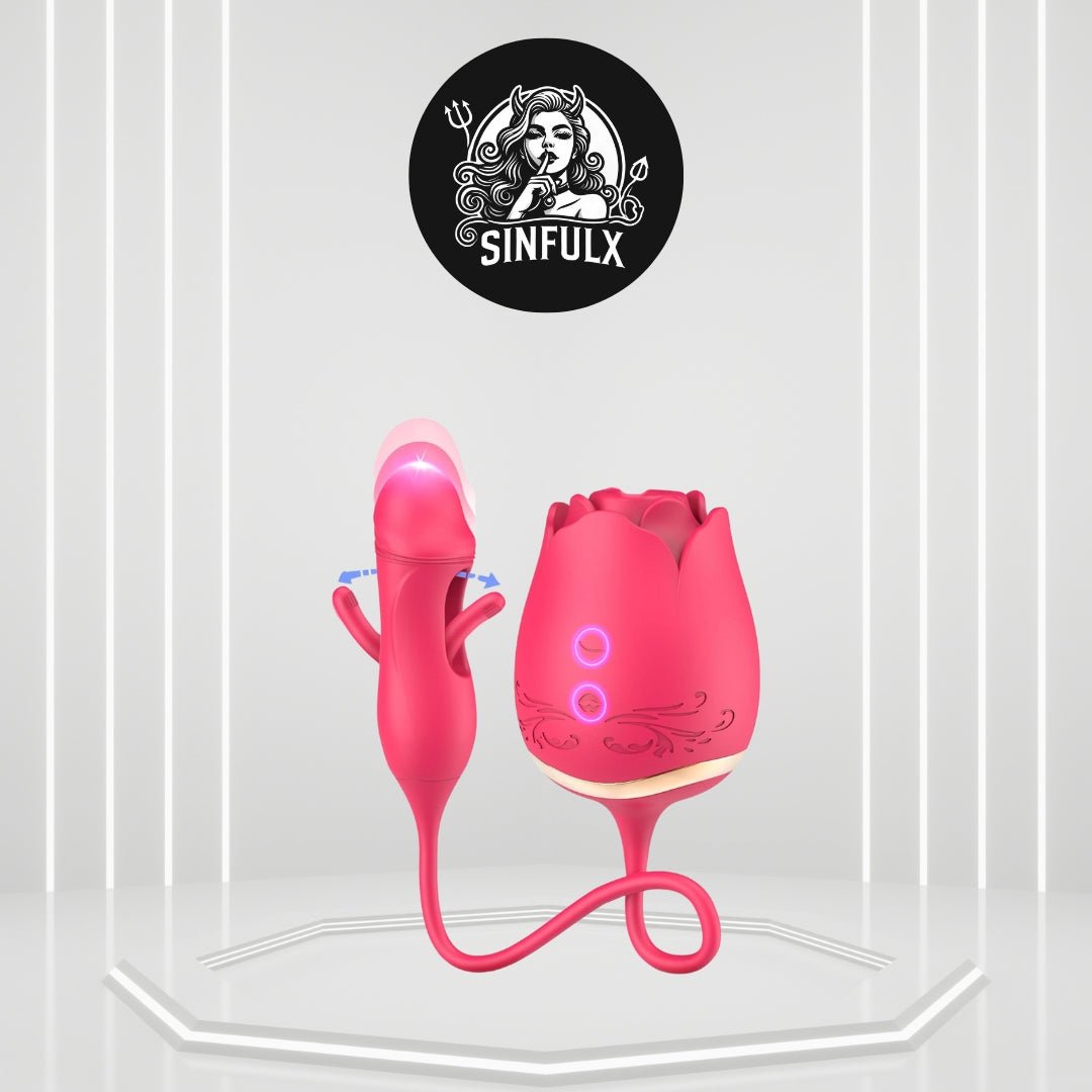 PleasurePulse Rose Sucking Vibrator G-Spot Dildo-0