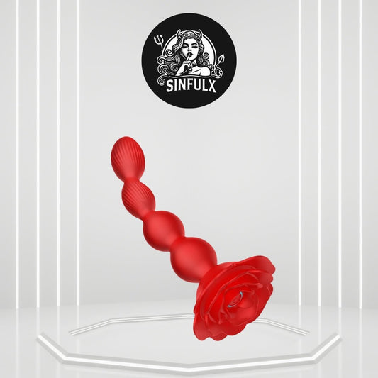 ThornGlow Rose Vibrator Anal Beads-0