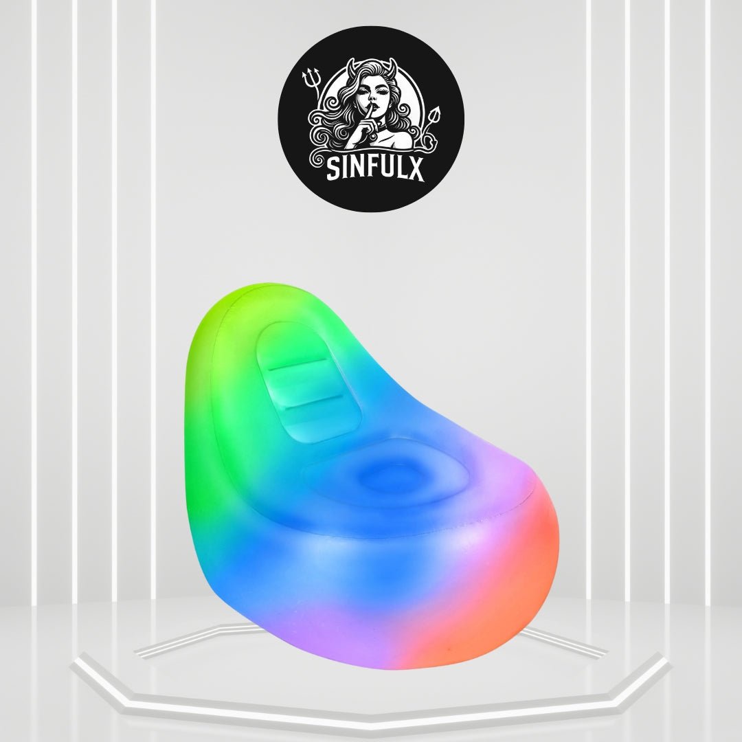 LightMuse Mood-Enhancing Inflatable Erotic Chair – LED Light, Durable PVC Design-0