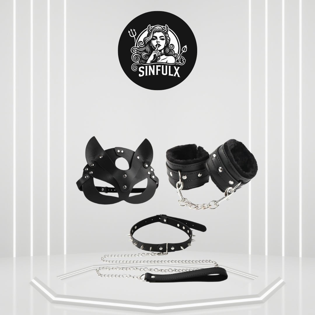 ForePlay BDSM Cat Mask Bondage Sex Restraints Set-0
