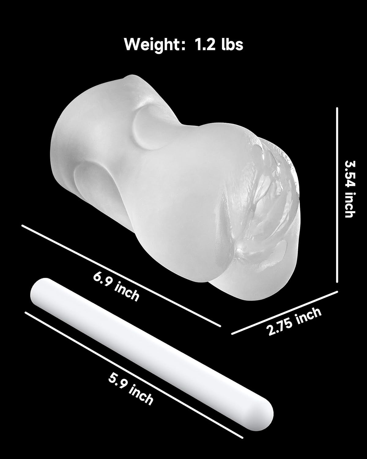 TrinityTouch Realistic Transparent Pleasure Doll Masturbator-3