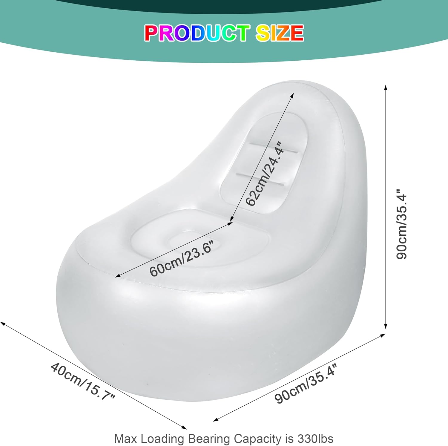LightMuse Mood-Enhancing Inflatable Erotic Chair – LED Light, Durable PVC Design-1