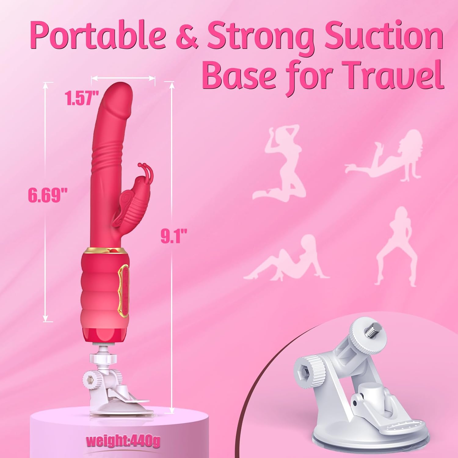 PrimeRose Butterfly Thrusting Sex Machine Vibrator-1