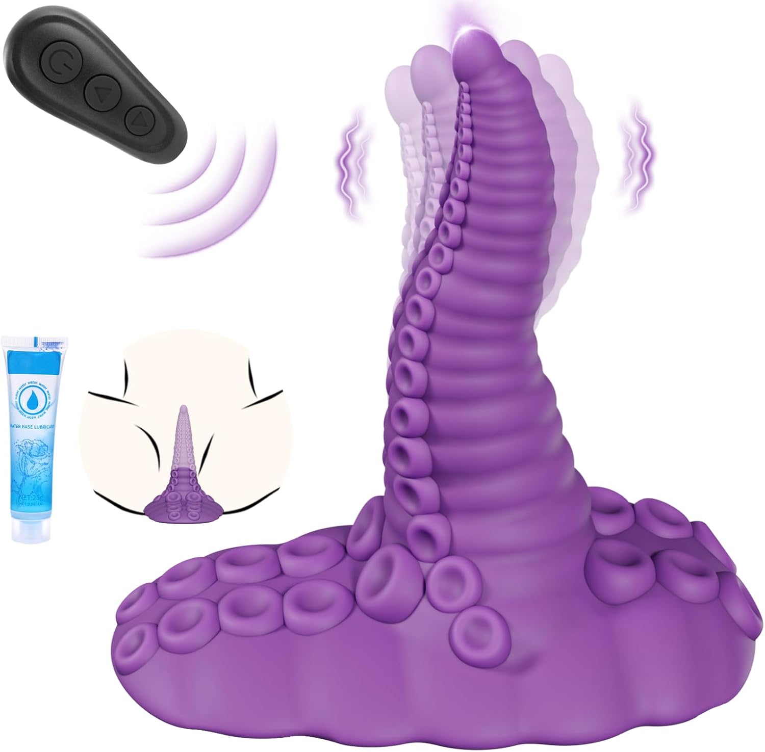 EuphorWave Fantasy Monster Tentacle Dildo | Vibrating, Waterproof, Powerful Suction Cup-1