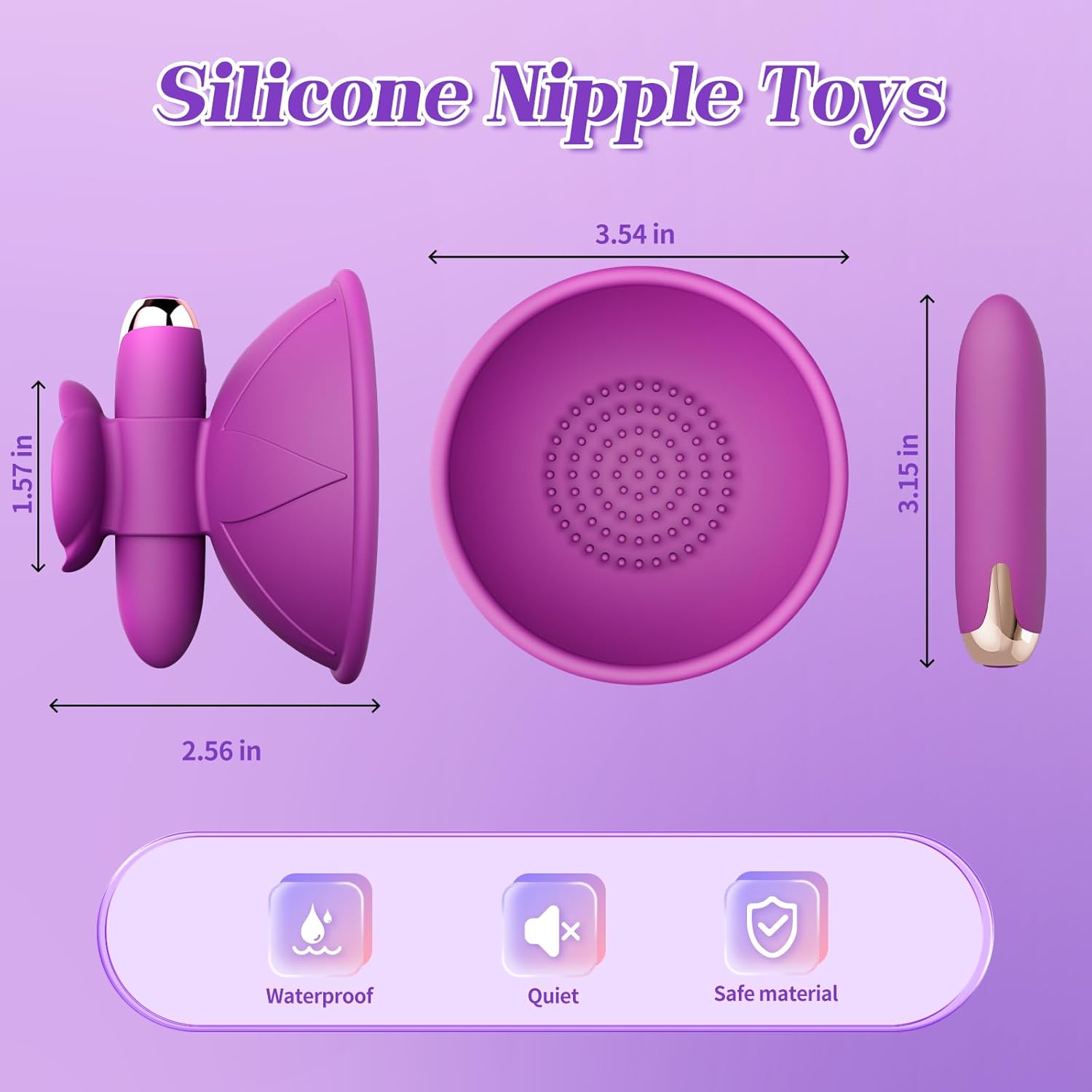 SilkenGlow Nipple Stimulation Vibrating Clamps-4