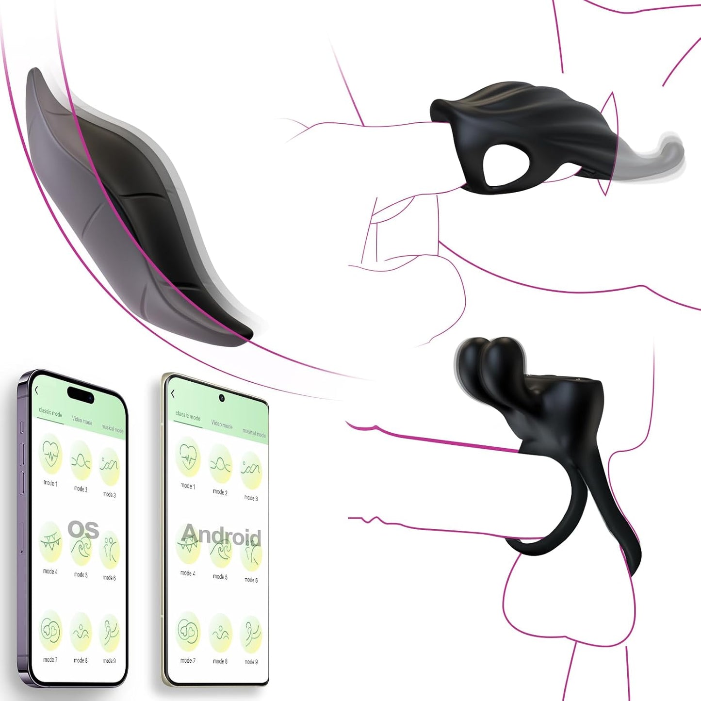 EuphorucFleur 3Pcs Couples' Vibrating Sex Toy Set-1