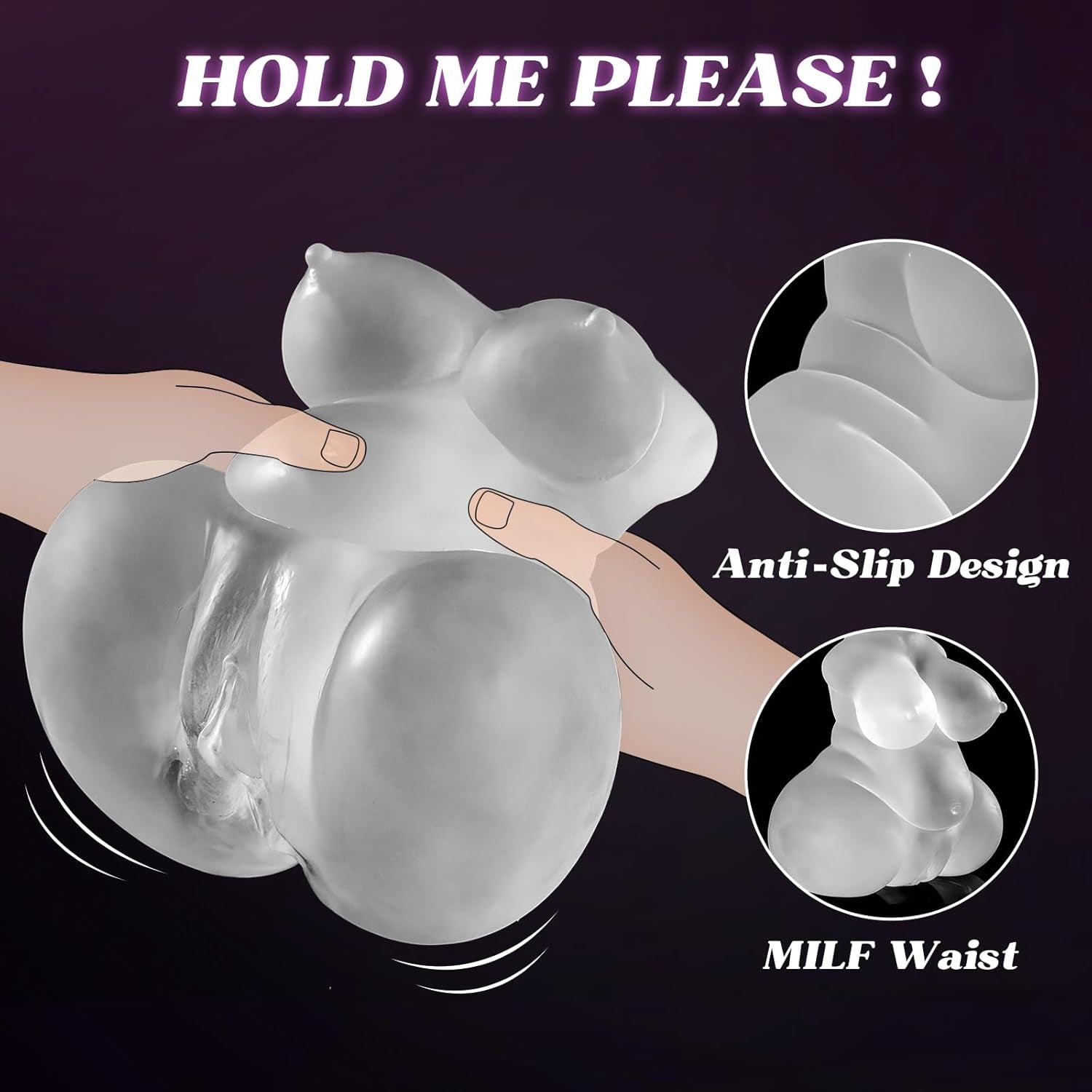 CurvyVision Transparent BBW Sex Doll Stroker-1