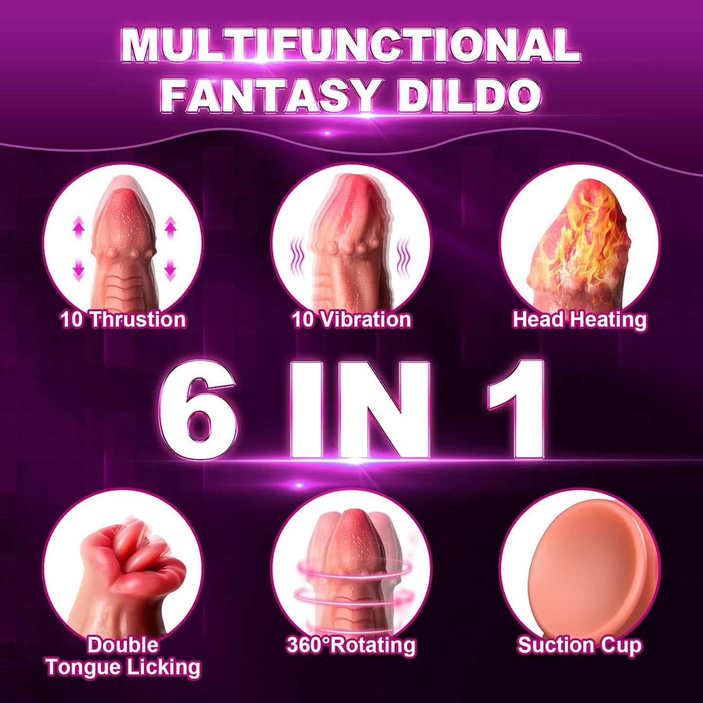 OctoRipple 6-in-1 Monster Tentacle Thrusting Dildo | Fantasy Vibrator, Heating, Remote Control-1