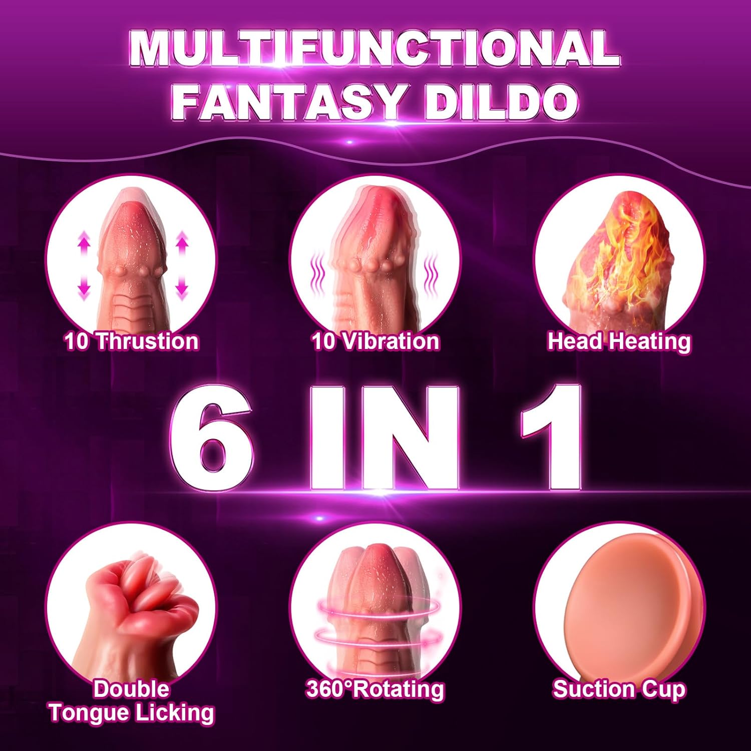 OctoRipple 6-in-1 Monster Tentacle Thrusting Dildo | Fantasy Vibrator, Heating, Remote Control-1