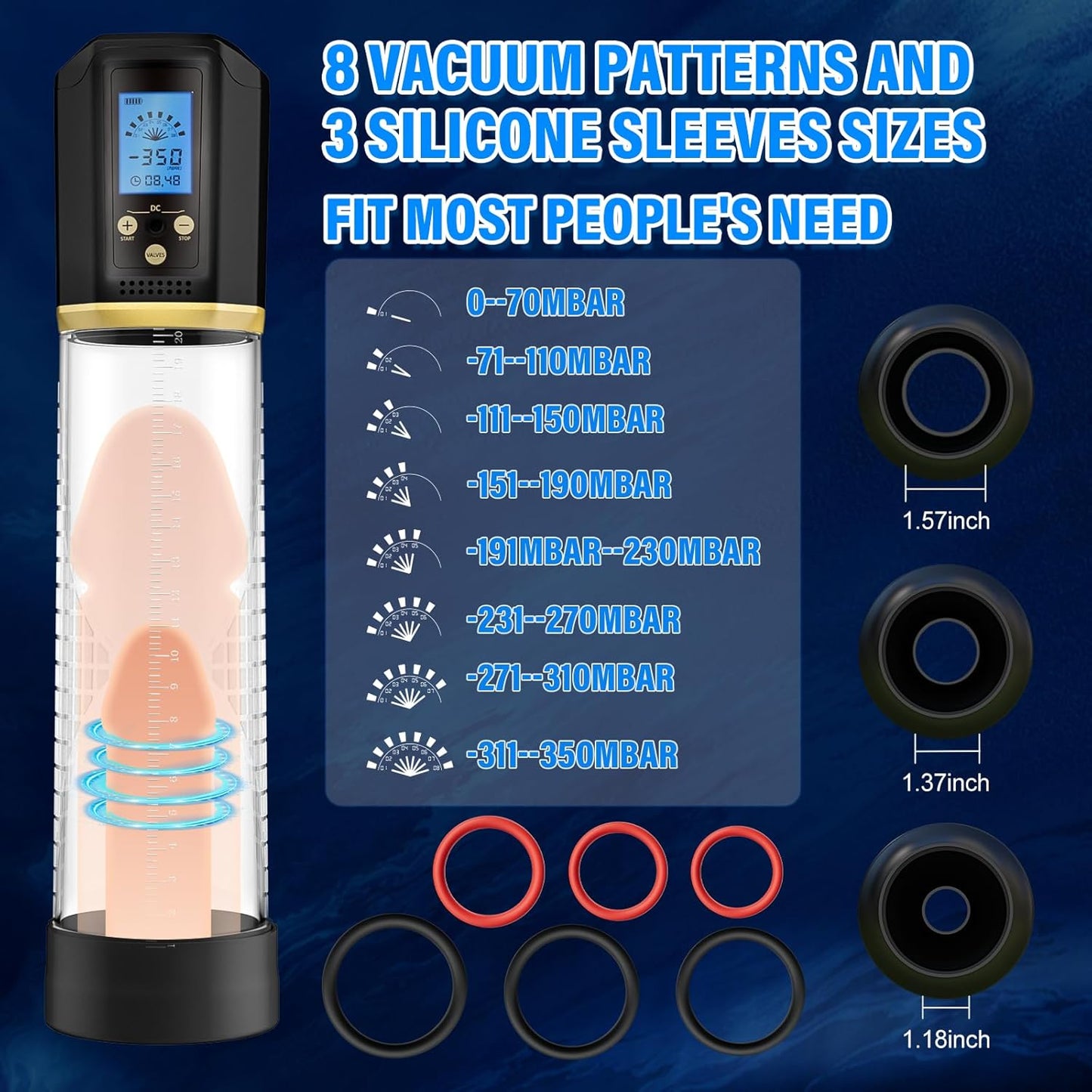 ExtendPlus Electric Penis Pump with 8 Suction Modes & 6 Silicone Sleeves-2