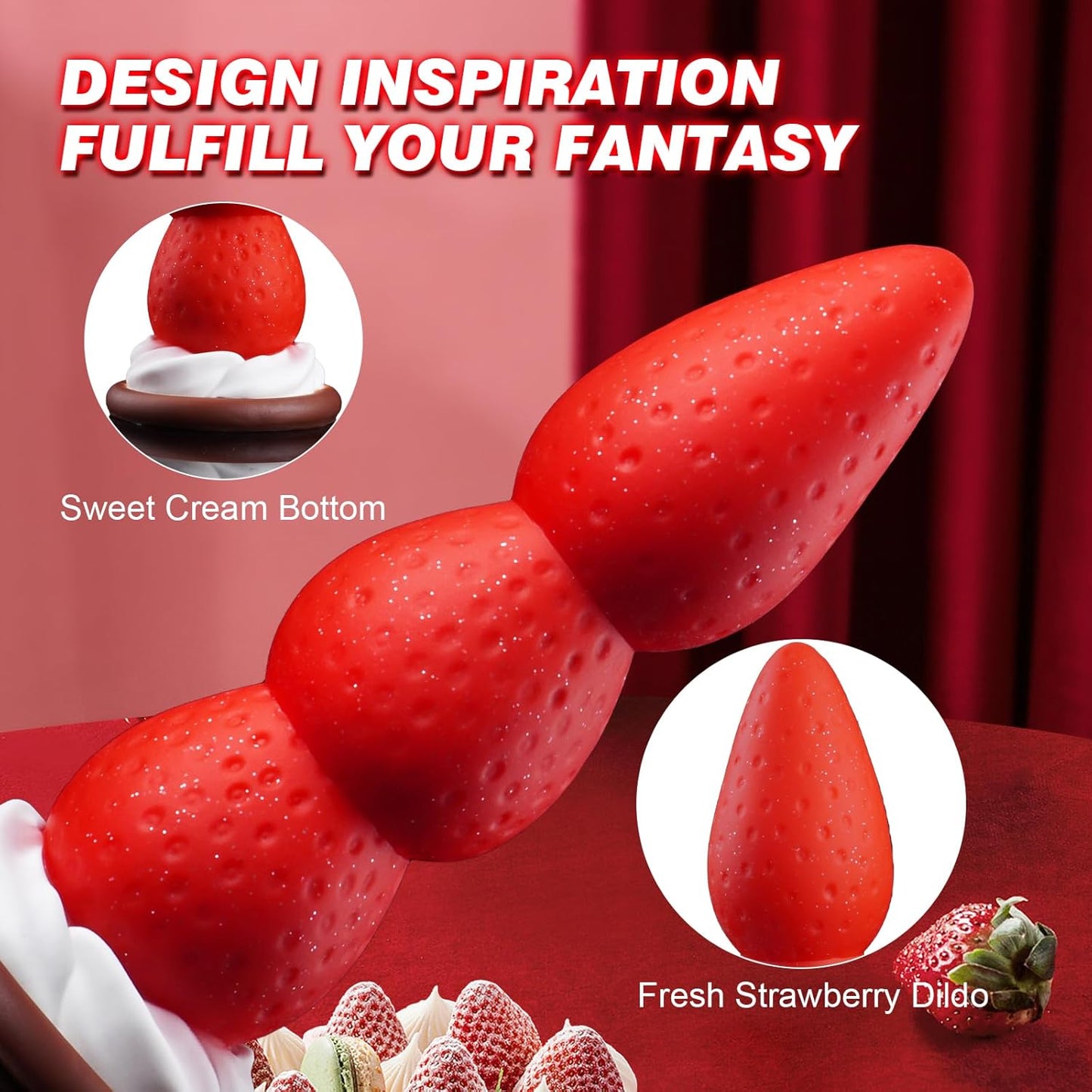 NeoGem 8" Strawberry Monster Dildo-3