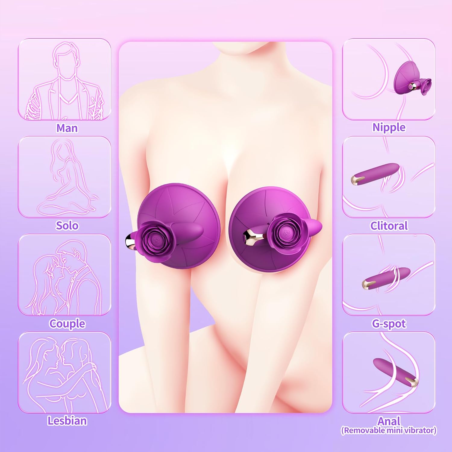 SilkenGlow Nipple Stimulation Vibrating Clamps-1