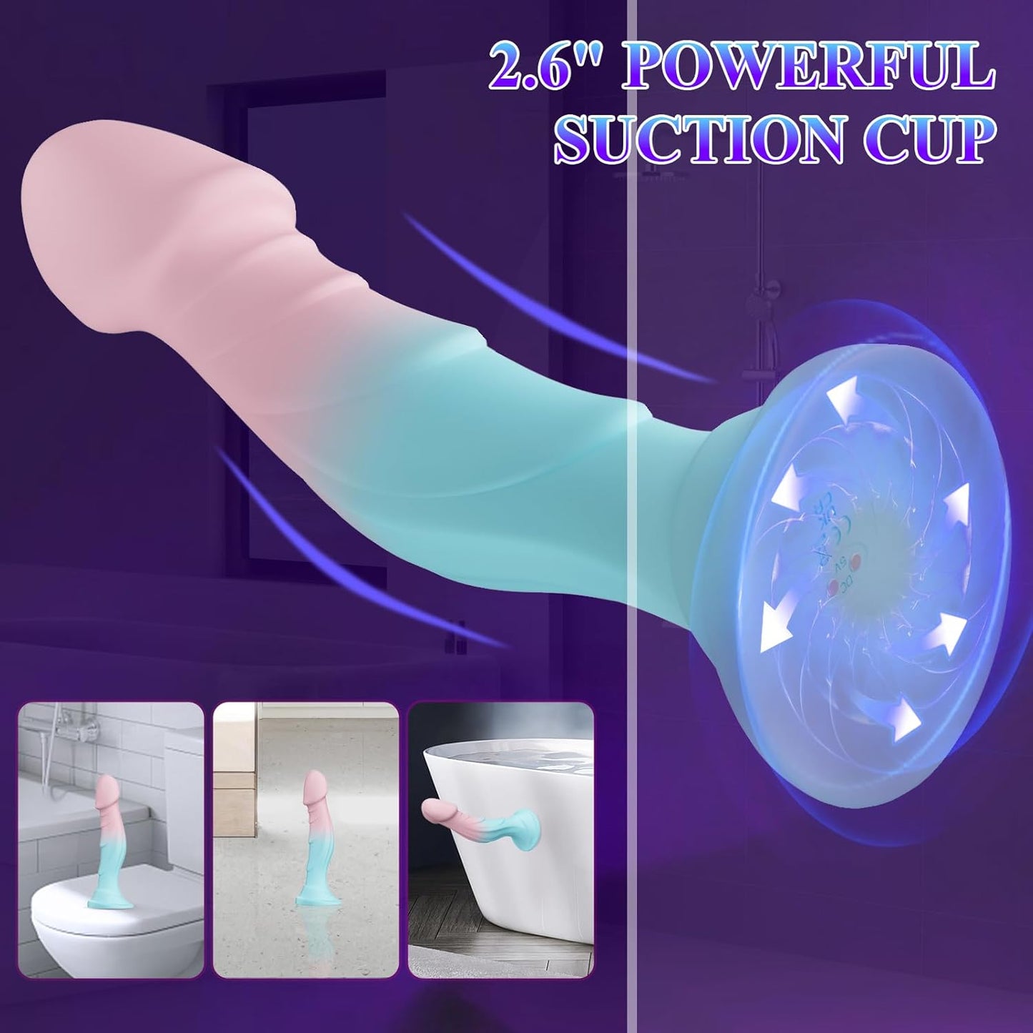 InfiniteFlare Suction Cup Dildo Vibrator-3