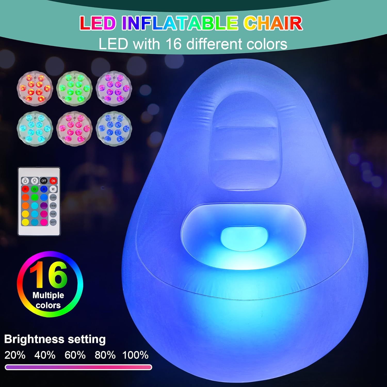 LightMuse Mood-Enhancing Inflatable Erotic Chair – LED Light, Durable PVC Design-3