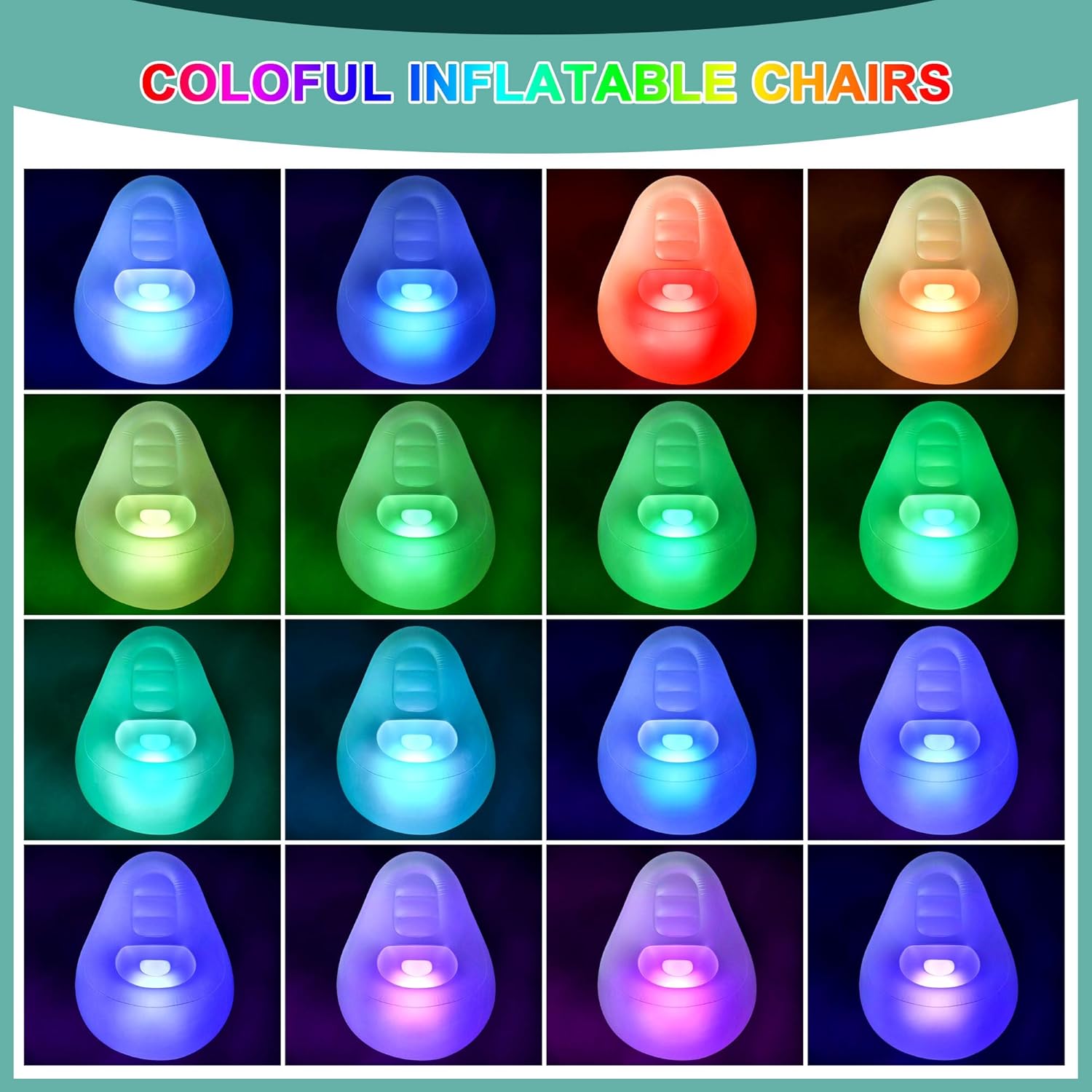 LightMuse Mood-Enhancing Inflatable Erotic Chair – LED Light, Durable PVC Design-2