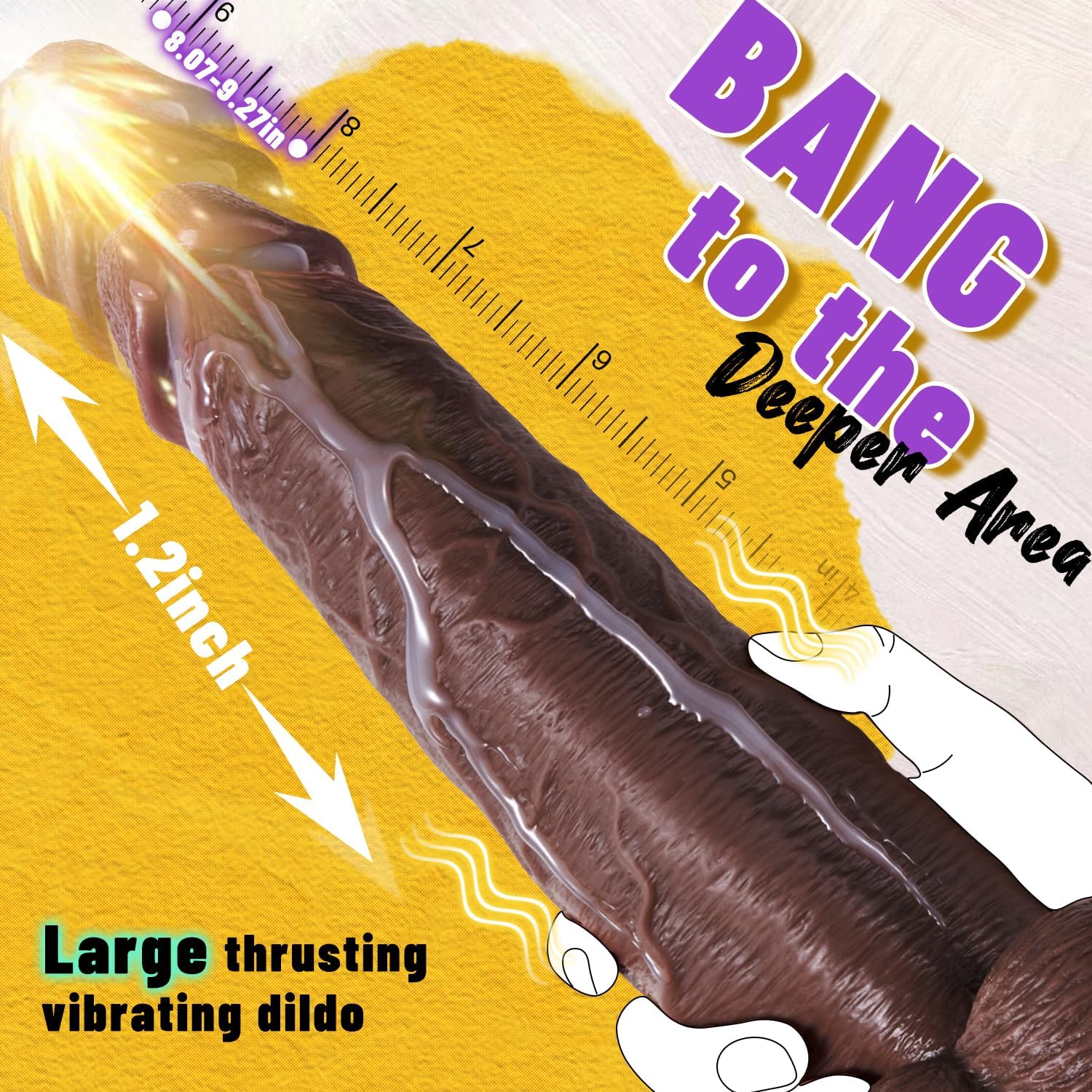 TitanCore 10.43" Thrusting Dildo Vibrator-3