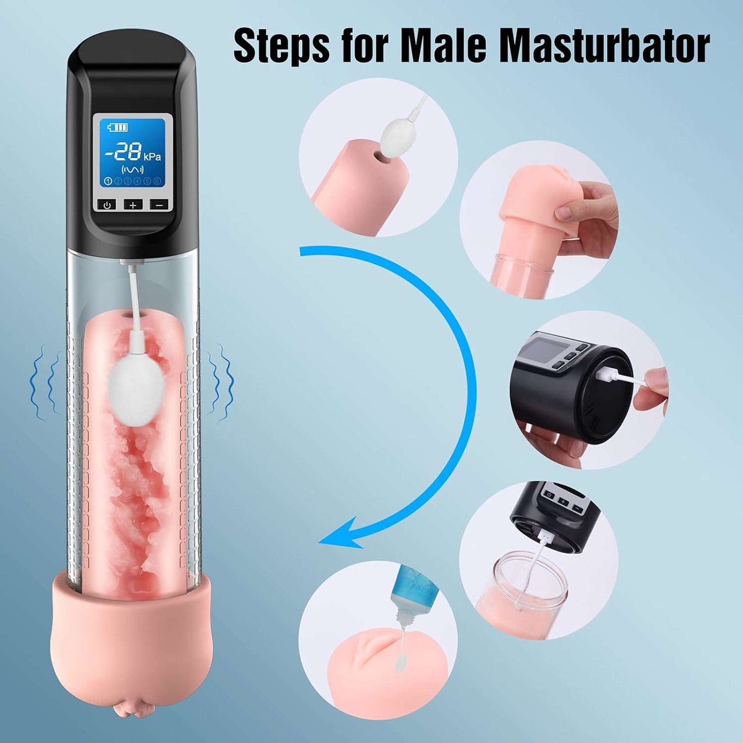 BlissSleeve Electric Vacuum Vibrating Penis Pump-4