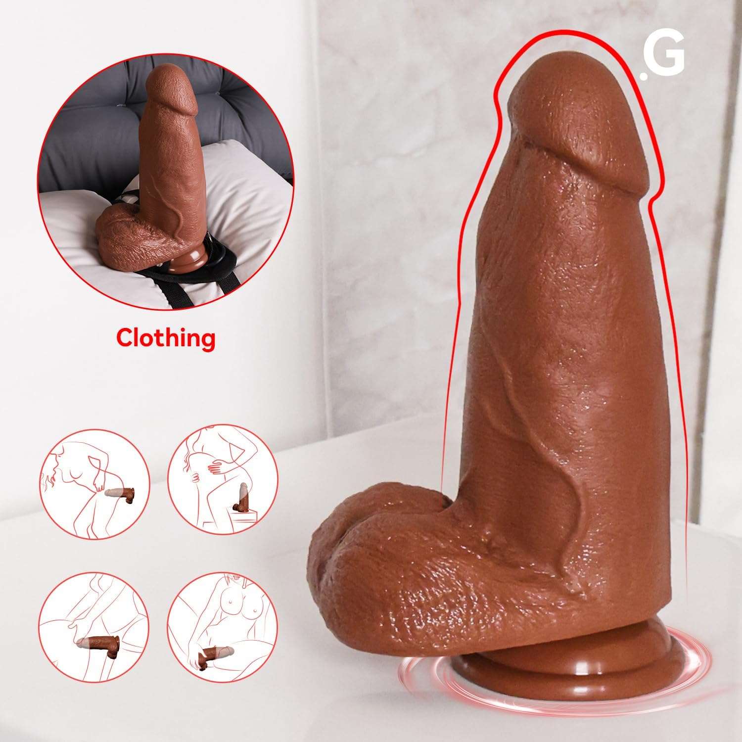 BoldNectar 8.67" Vibrating Monster Thick Dildo-4