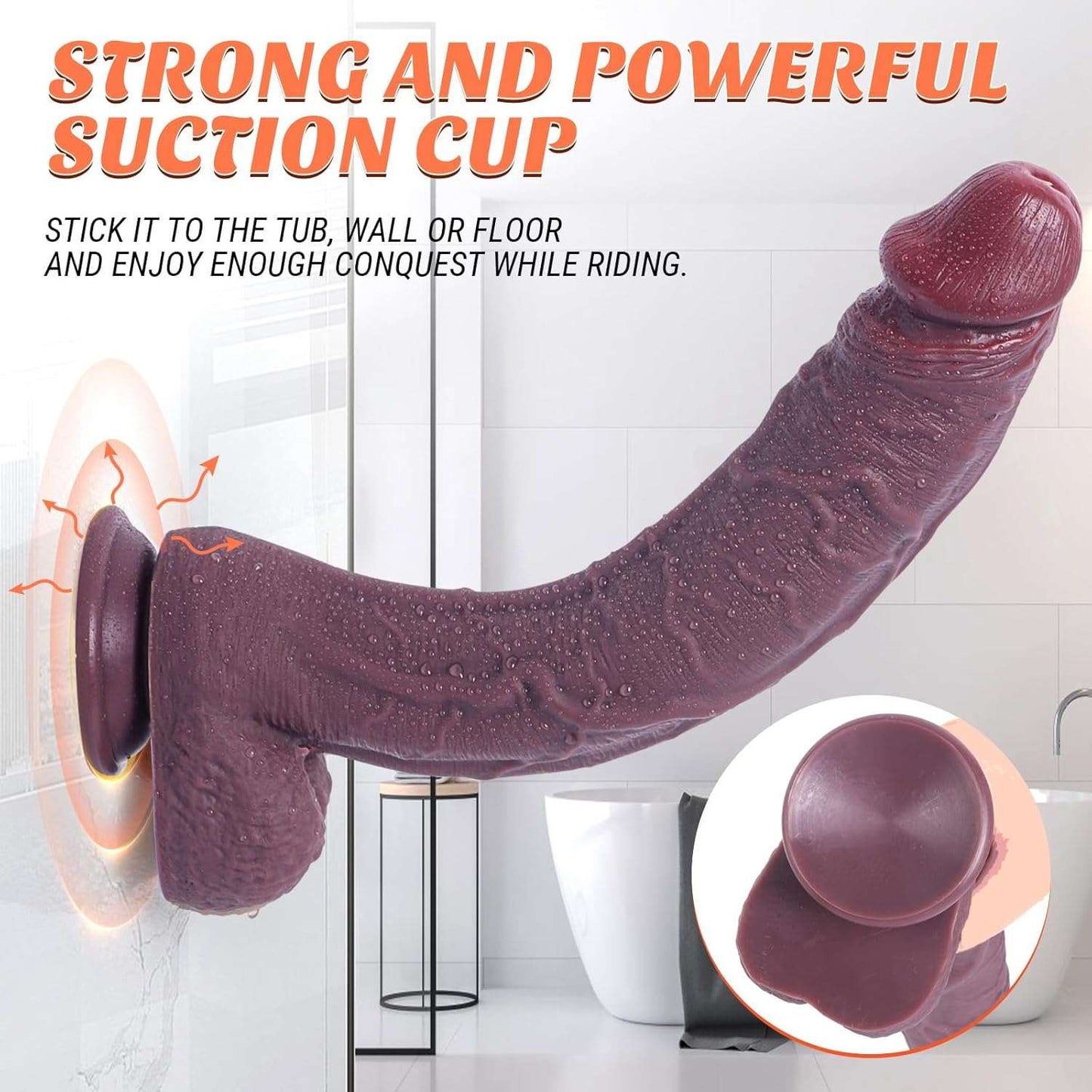 CoffeeBean 12" Huge Realistic Dildo-3