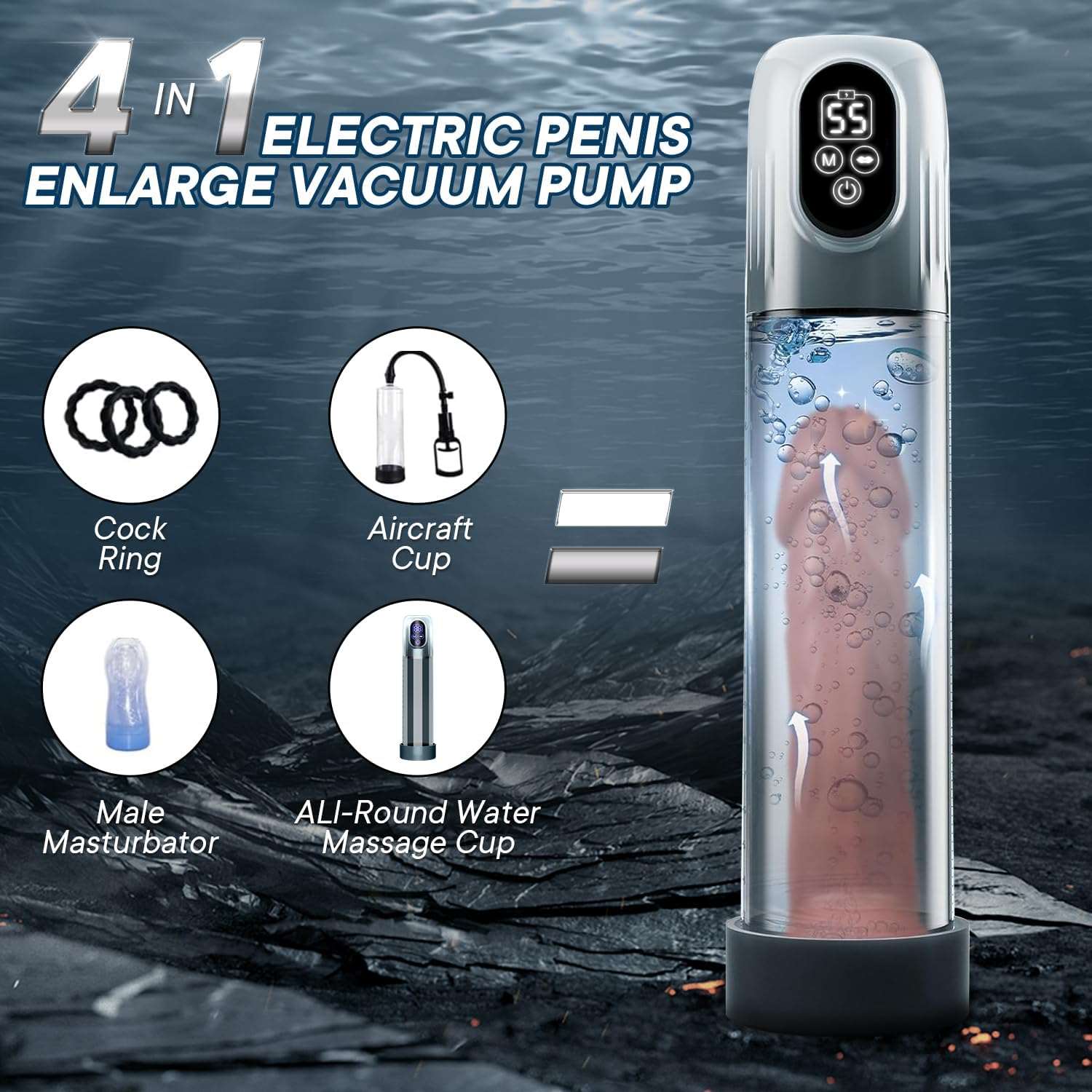 EdgeMaster Electric Pocket Pussy Penis Pump-3