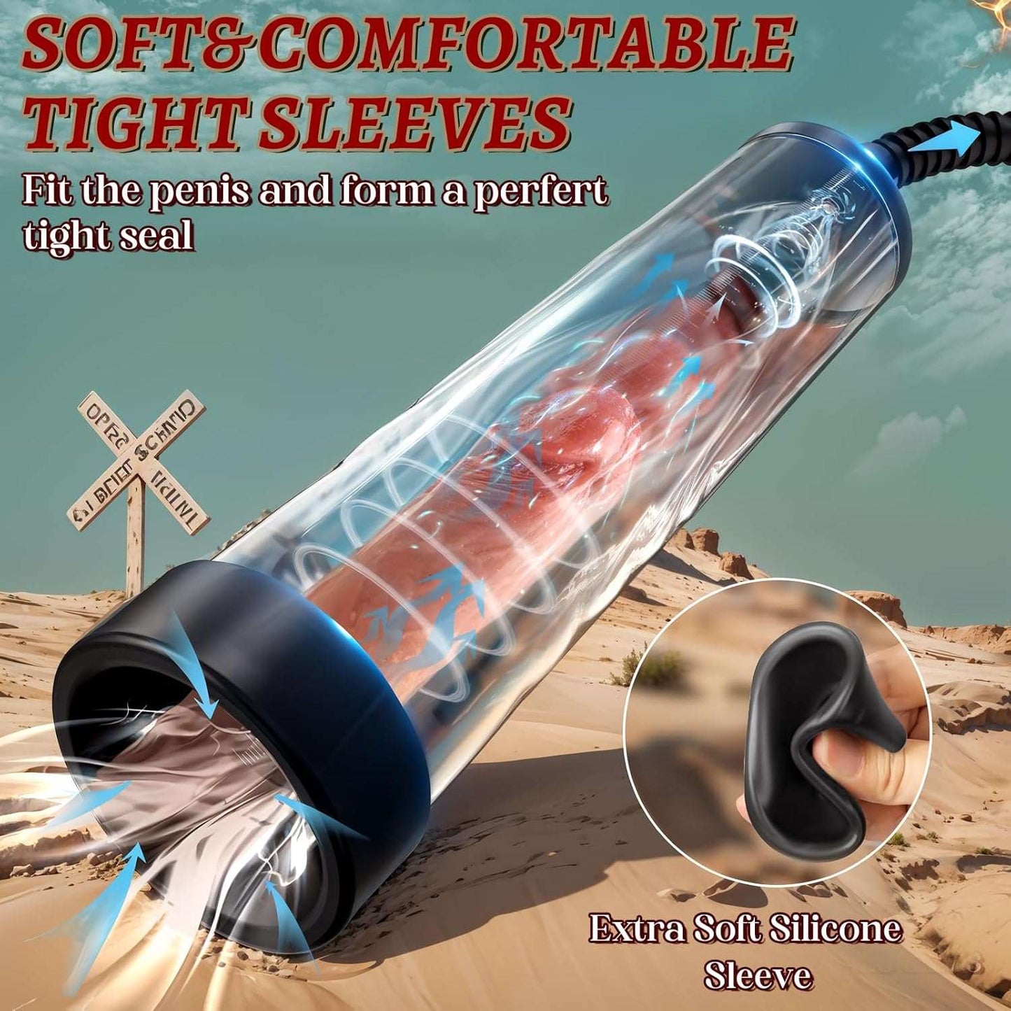 EdgePleasure Manual Vacuum Penis Extender Pump-1