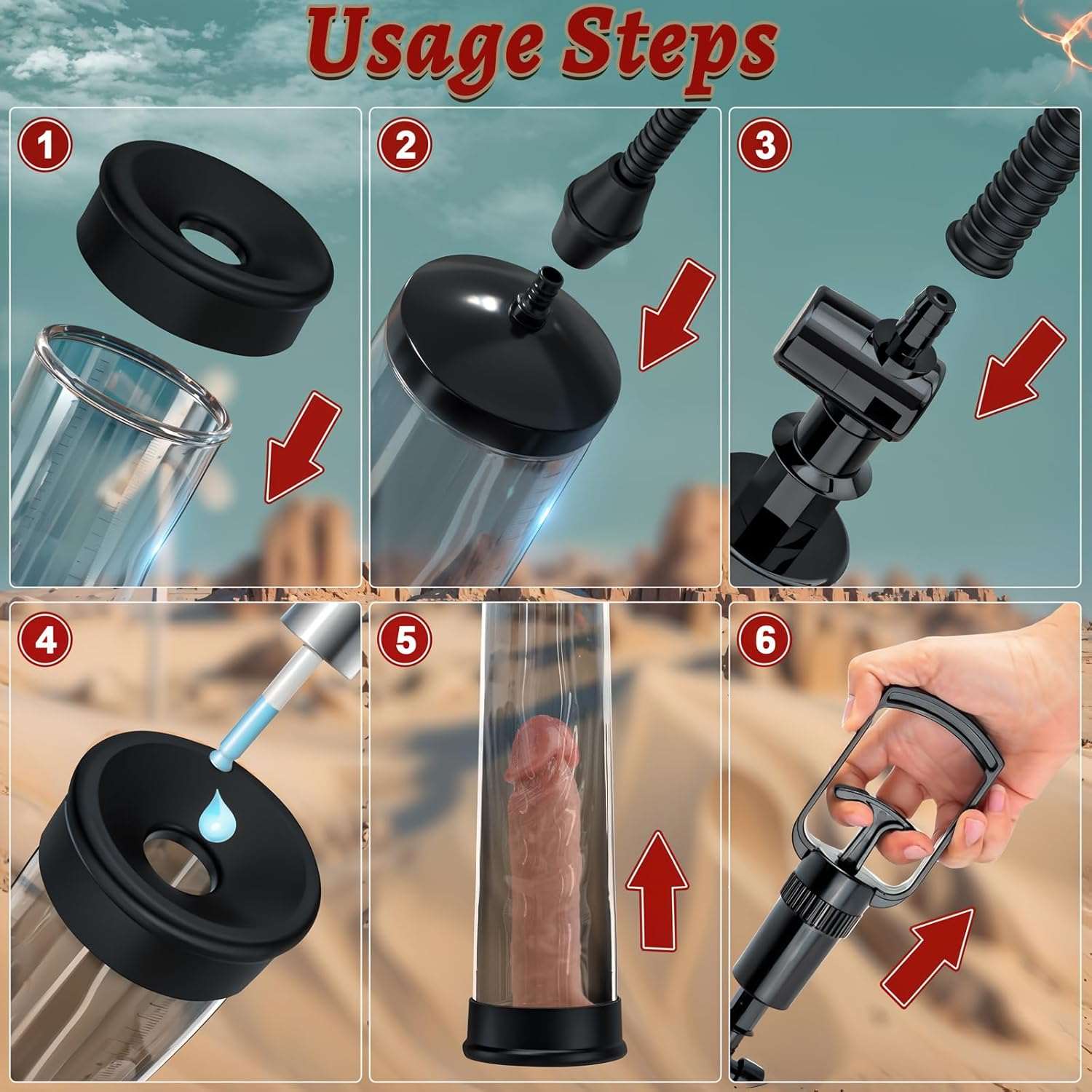 EdgePleasure Manual Vacuum Penis Extender Pump-3