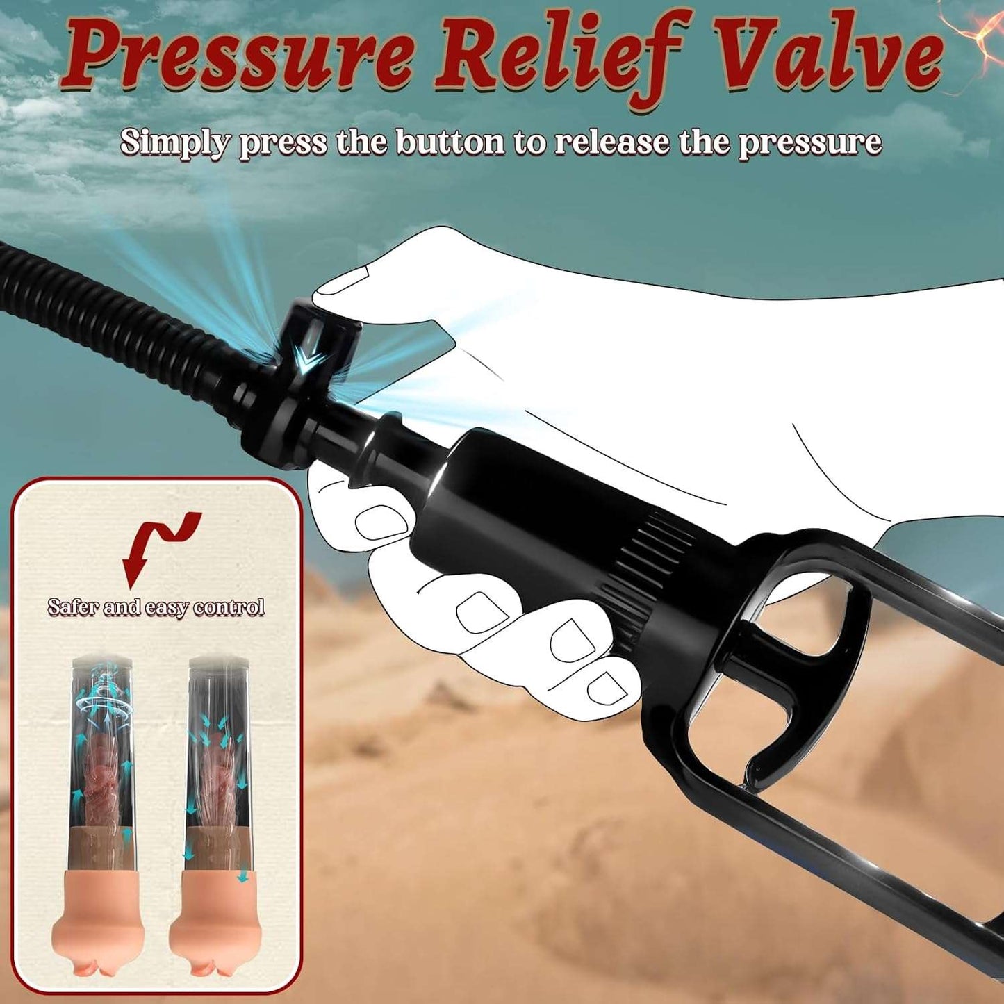 EdgePleasure Manual Vacuum Penis Extender Pump-4
