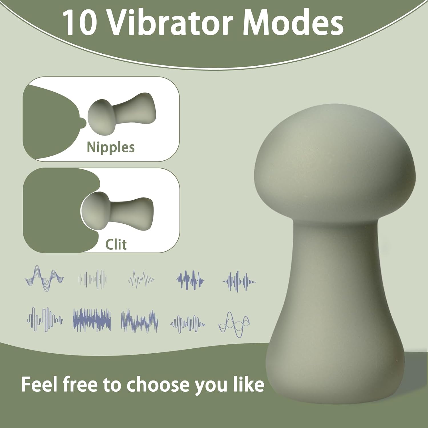 EnokiVibe Mini Personal Clitoral Wand Vibrator-1