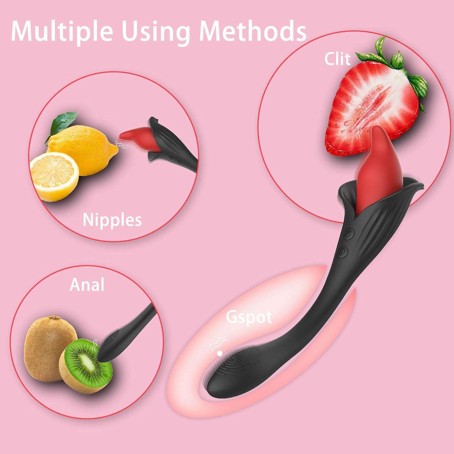 FloralDelight Rose Clitoral Stimulation Vibrator-2