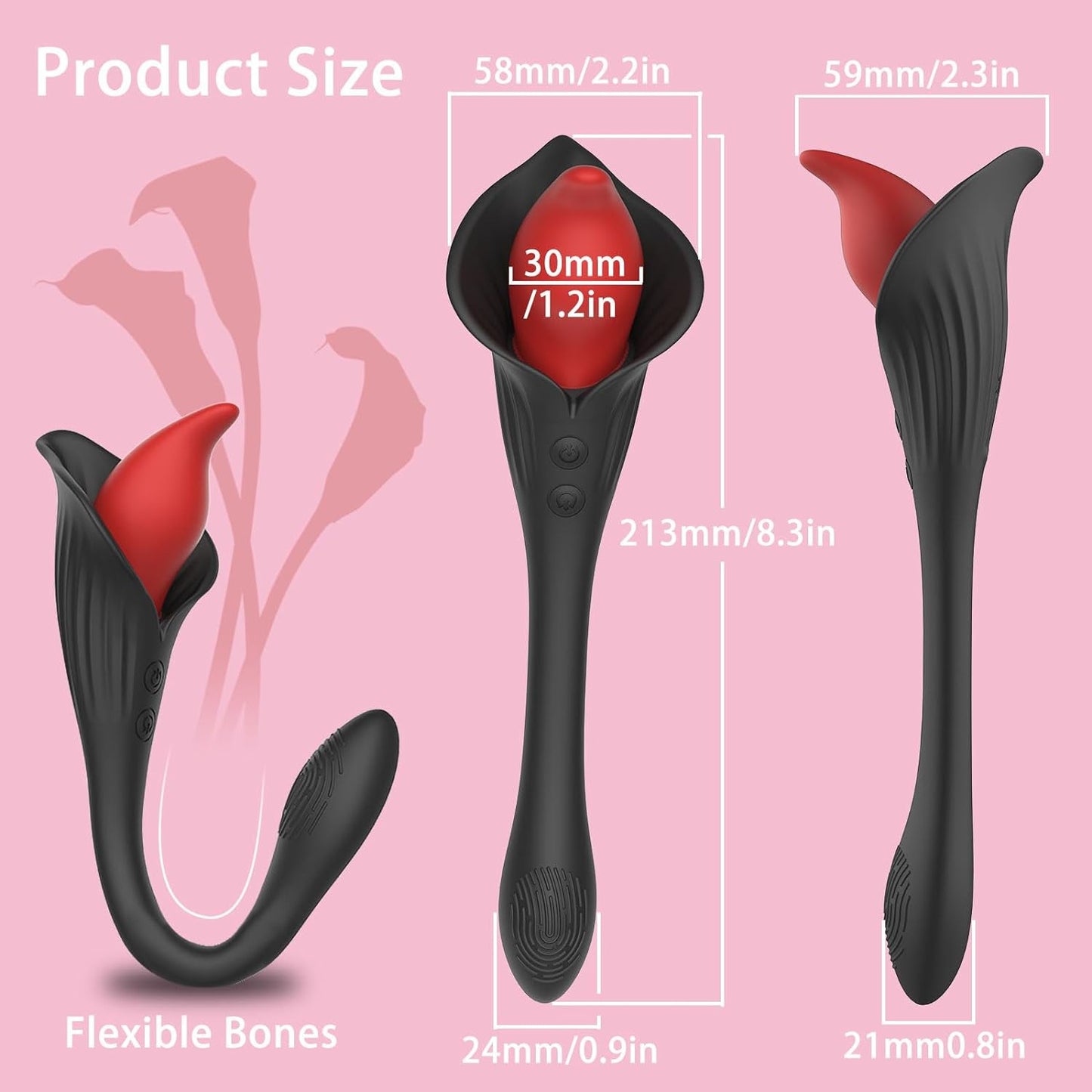 FloralDelight Rose Clitoral Stimulation Vibrator-4