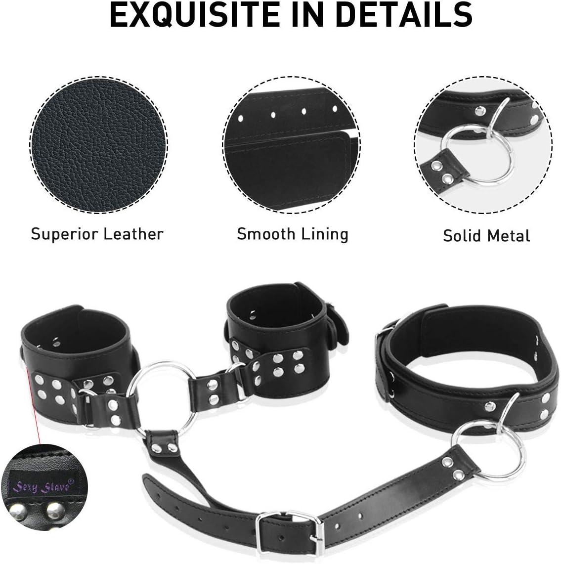 LockLink Neck-to-Wrist BDSM Bondage Restraints-3