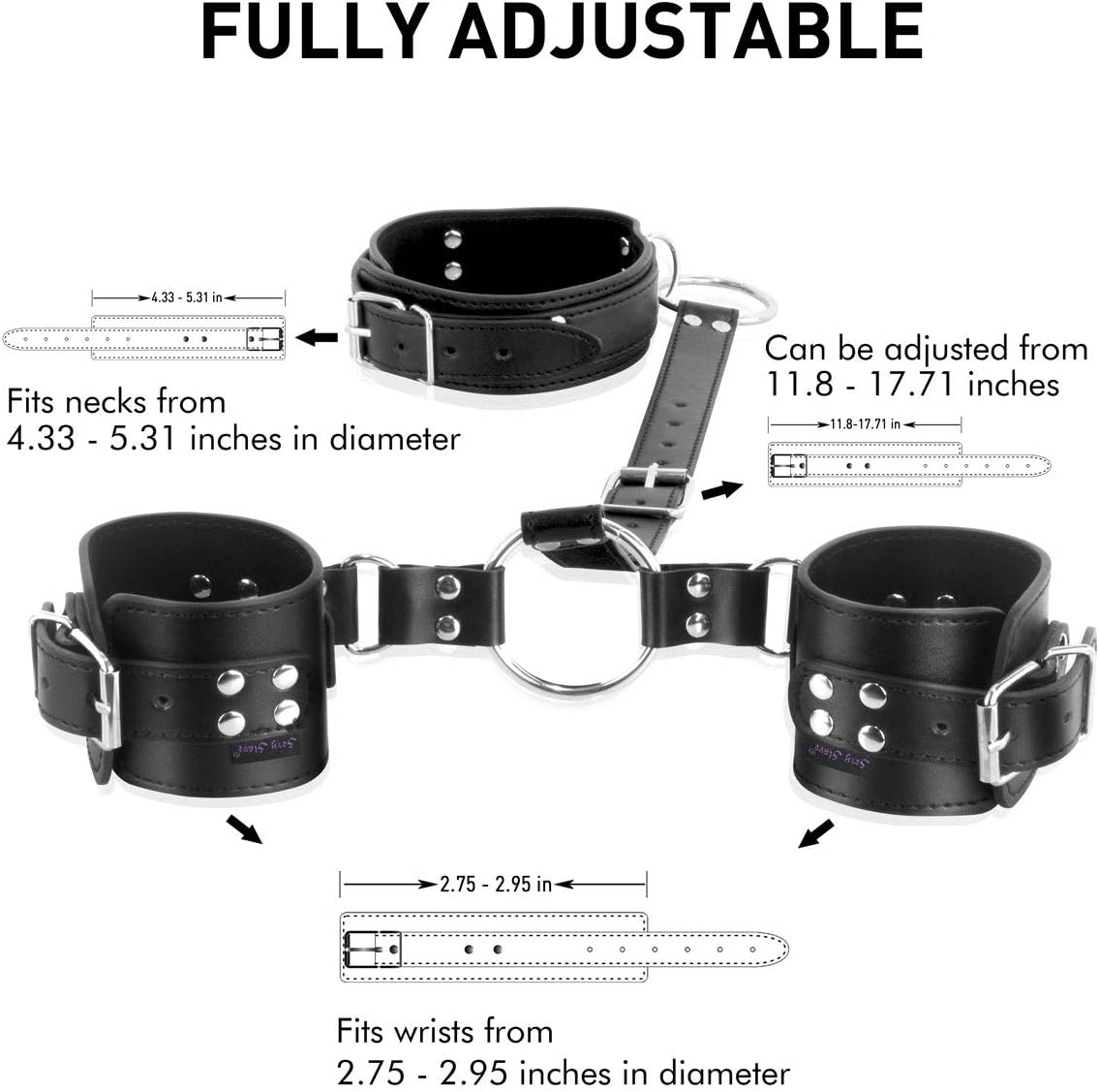 LockLink Neck-to-Wrist BDSM Bondage Restraints-4