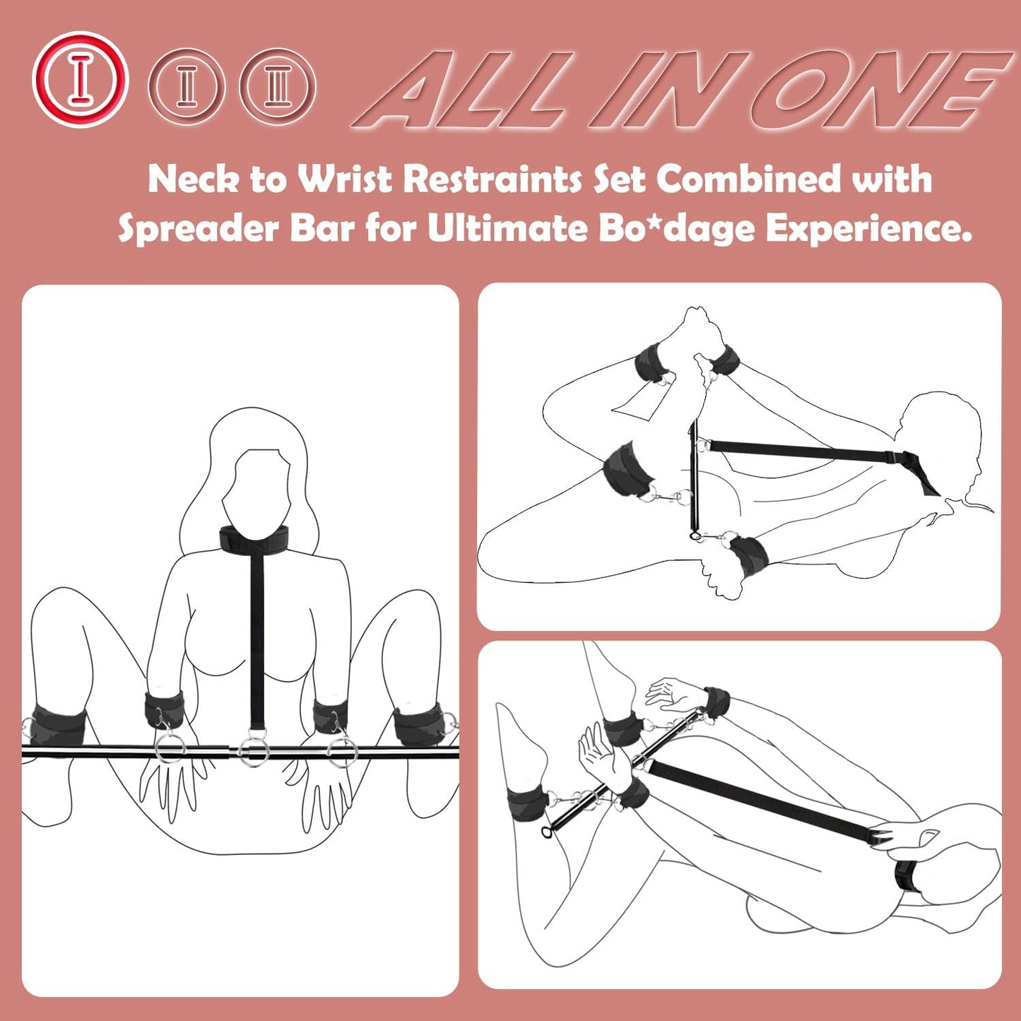BoundBar Adjustable Neck-to-Wrist Restraint with Spreader Bar-1