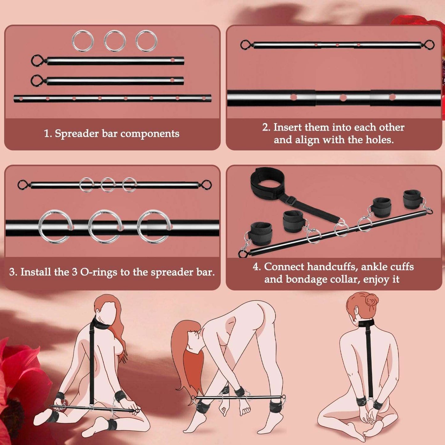 BoundBar Adjustable Neck-to-Wrist Restraint with Spreader Bar-4