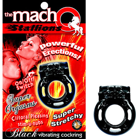 The Macho Stallions Vibrating Cock Ring (Black)-0