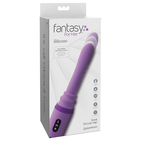 Fantasy For Her Love Thrust-Her Rechargeable Silicone Thrusting Vibrator Purple-0