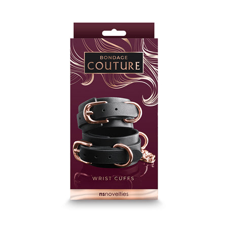 Bondage Couture Wrist Cuffs Black-0
