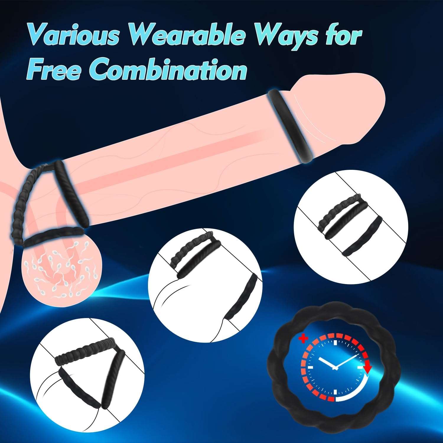Premium Penis Ring Set for Enhanced Erection Support-1
