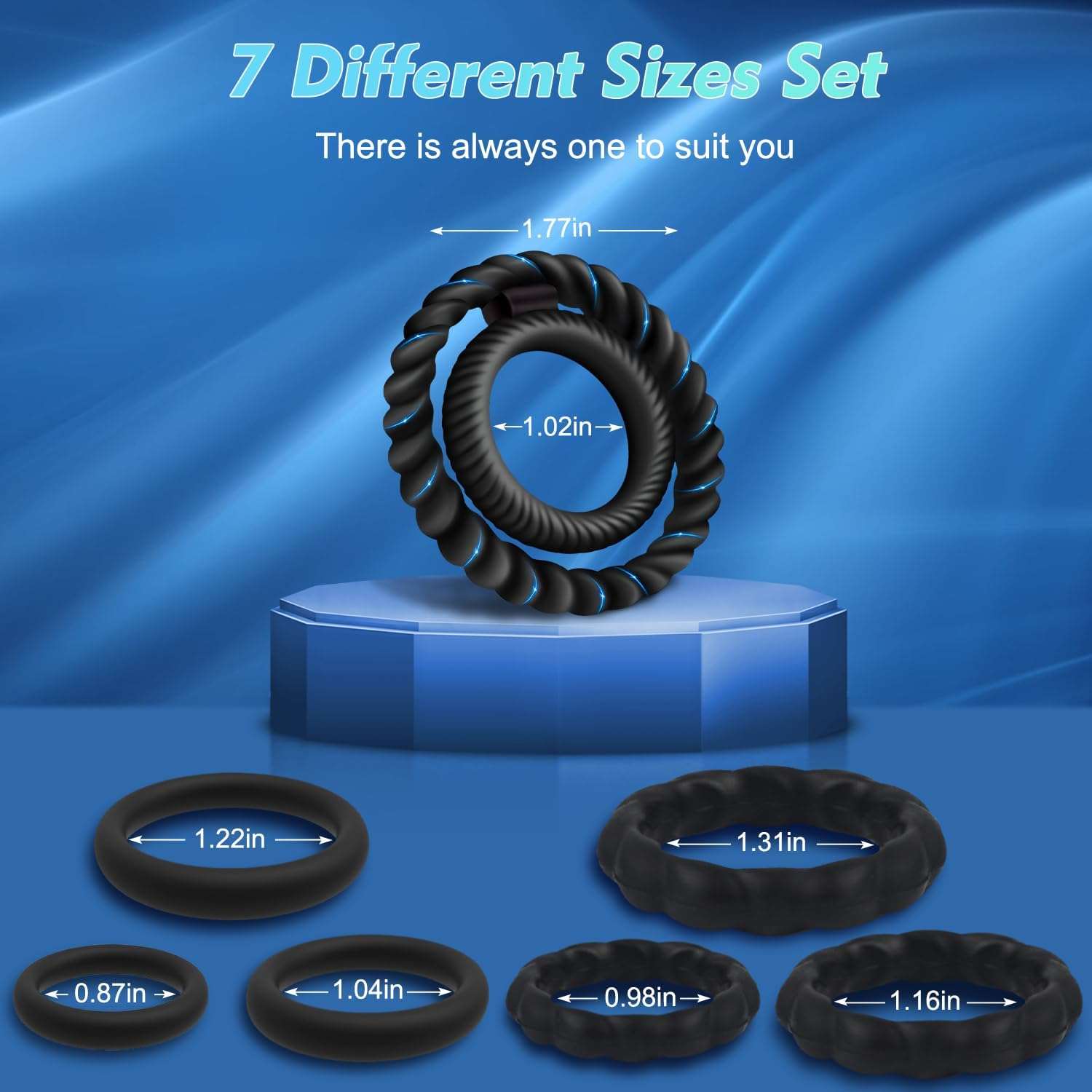 Premium Penis Ring Set for Enhanced Erection Support-2