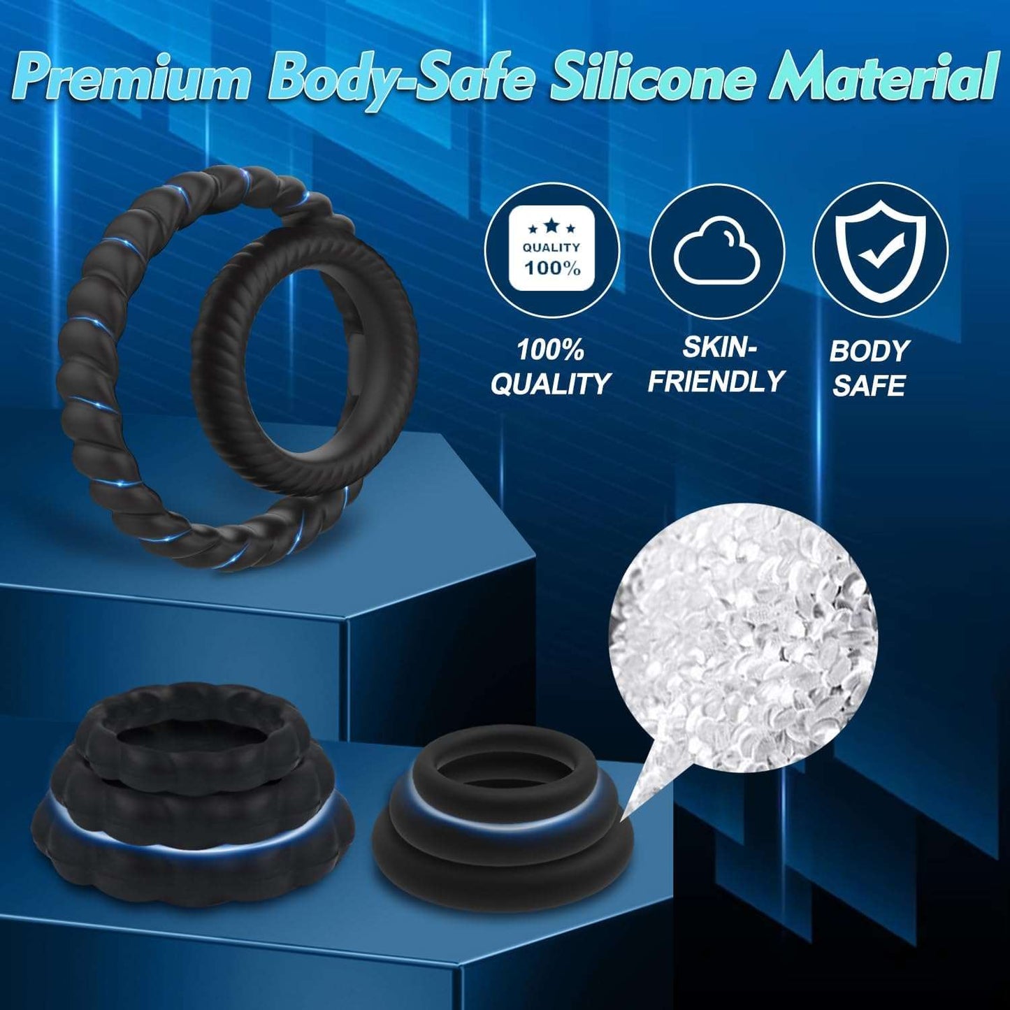 Premium Penis Ring Set for Enhanced Erection Support-3