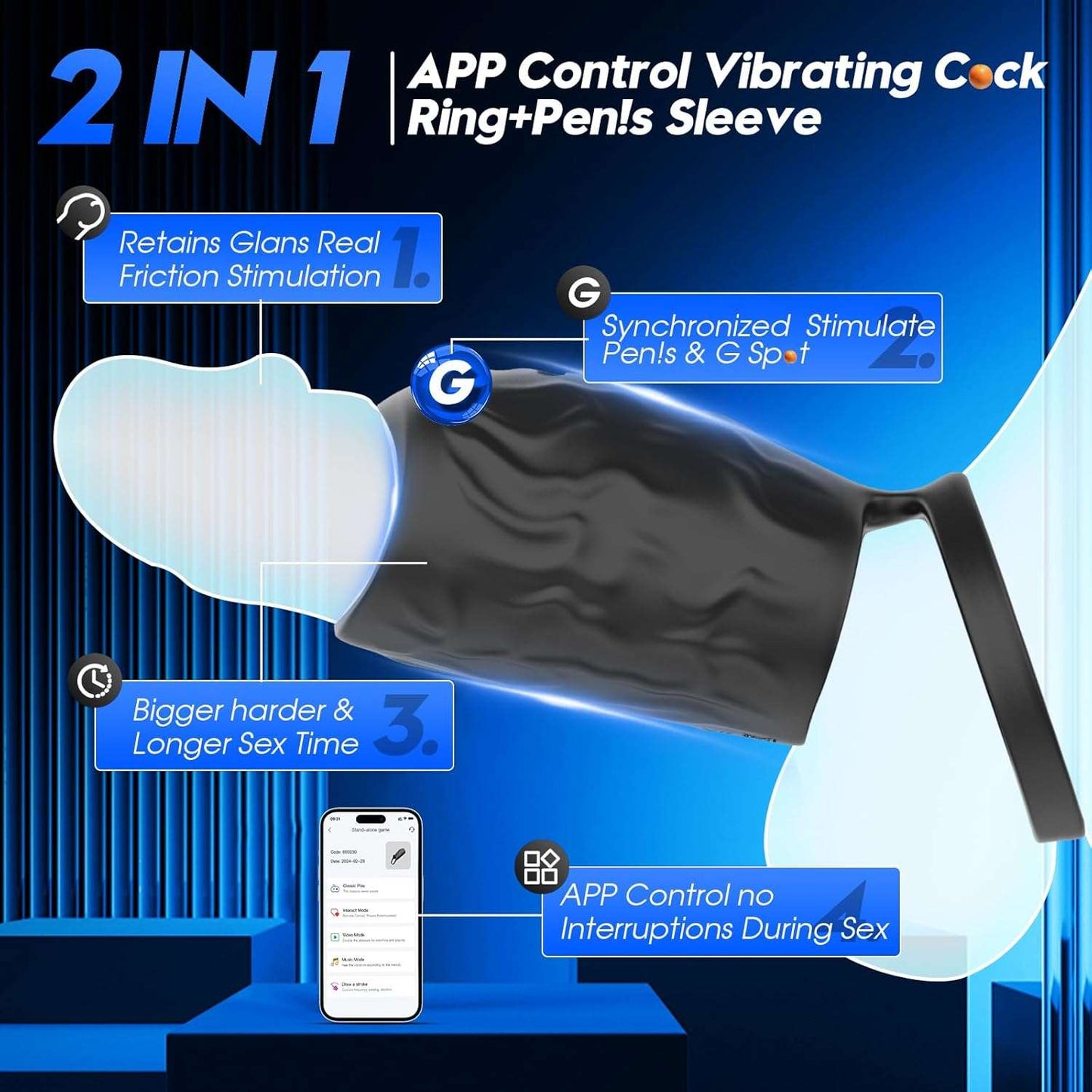 PulseMaster Vibrating Remote Control Penis Sleeve-1