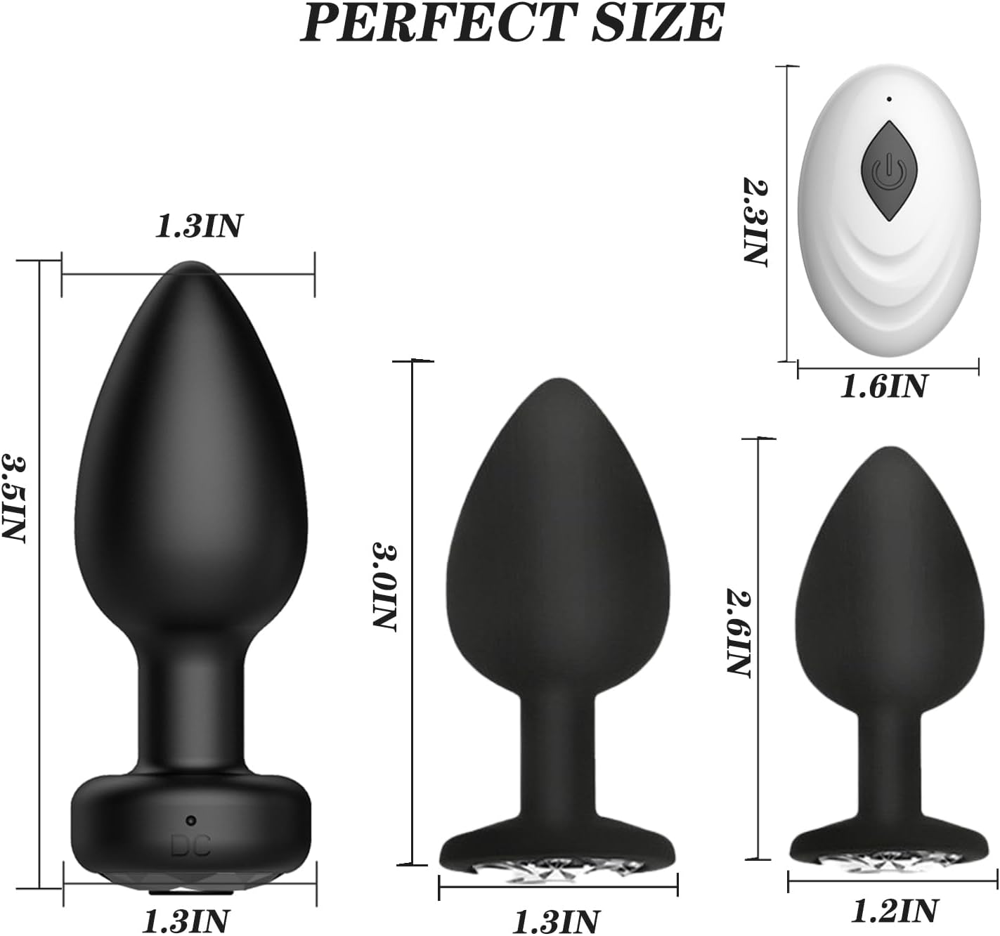 PulseReach Anal Plug Prostate Massager Training Set-3